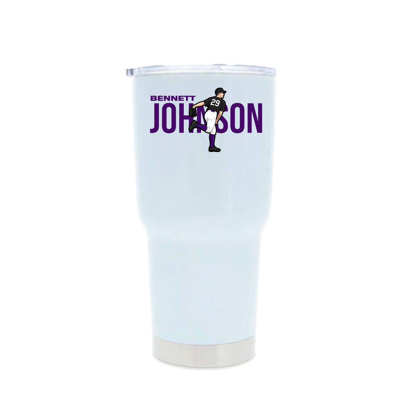 30oz Stainless Steel Tumbler — Player Name in White
