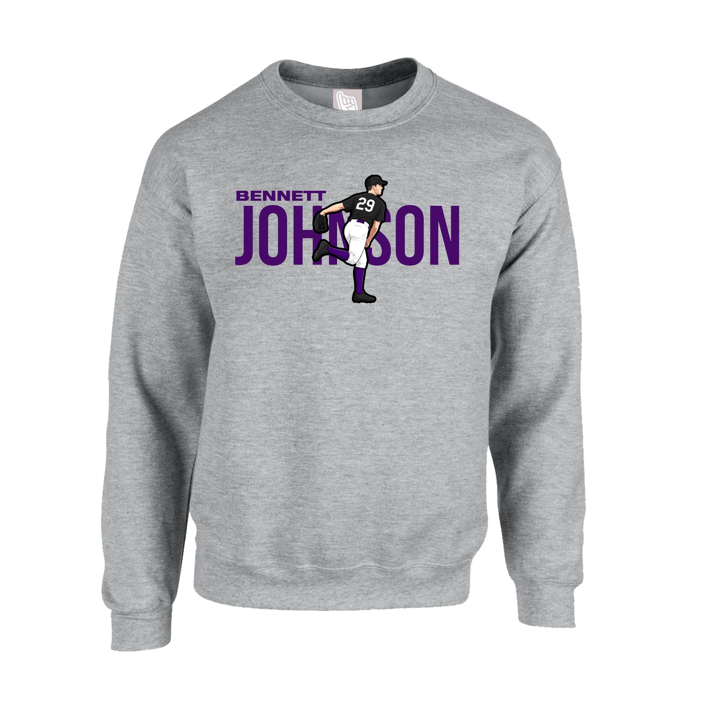 Fleece Crew — Player Name in Grey