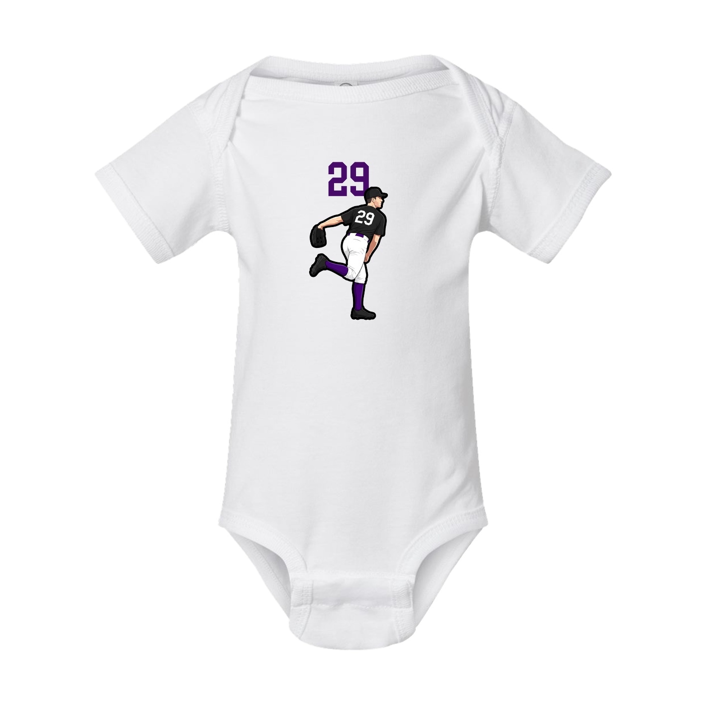 Baby Onesie — Number Top in White