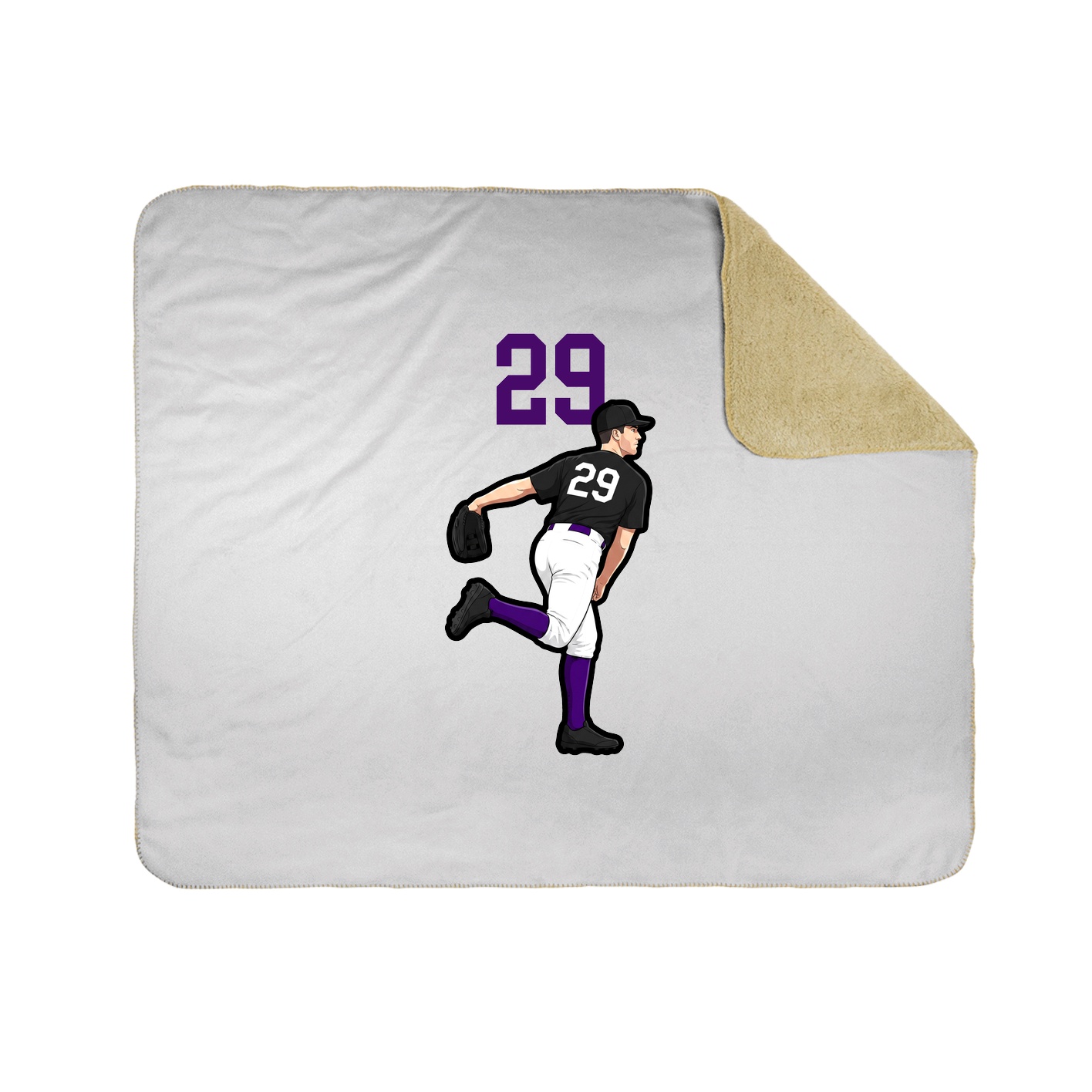 Throw Blanket — Number Top in White