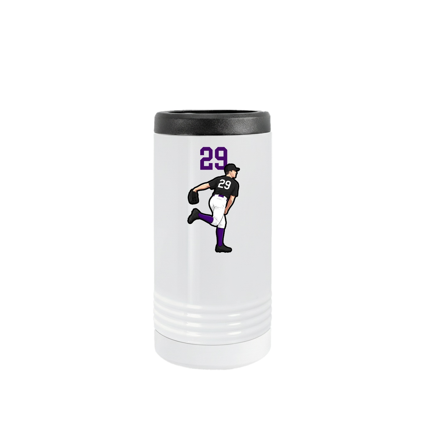 Slim Beverage Holder — Number Top in White