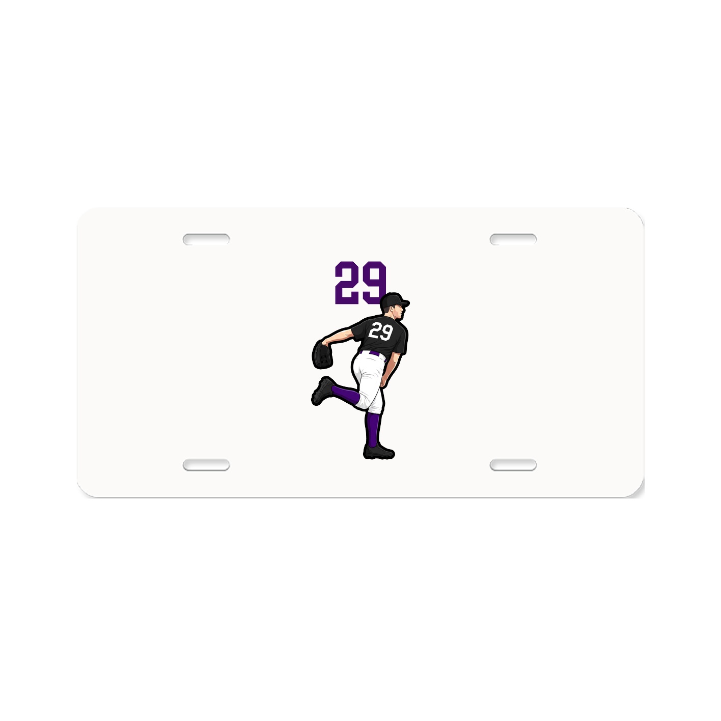 License Plate — Number Top in Classic