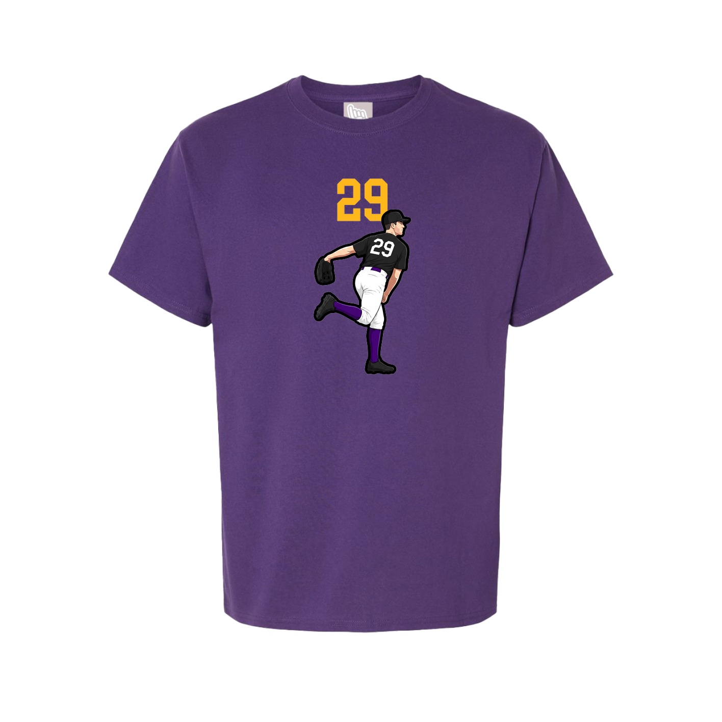 Youth Tee — Number Top in Purple