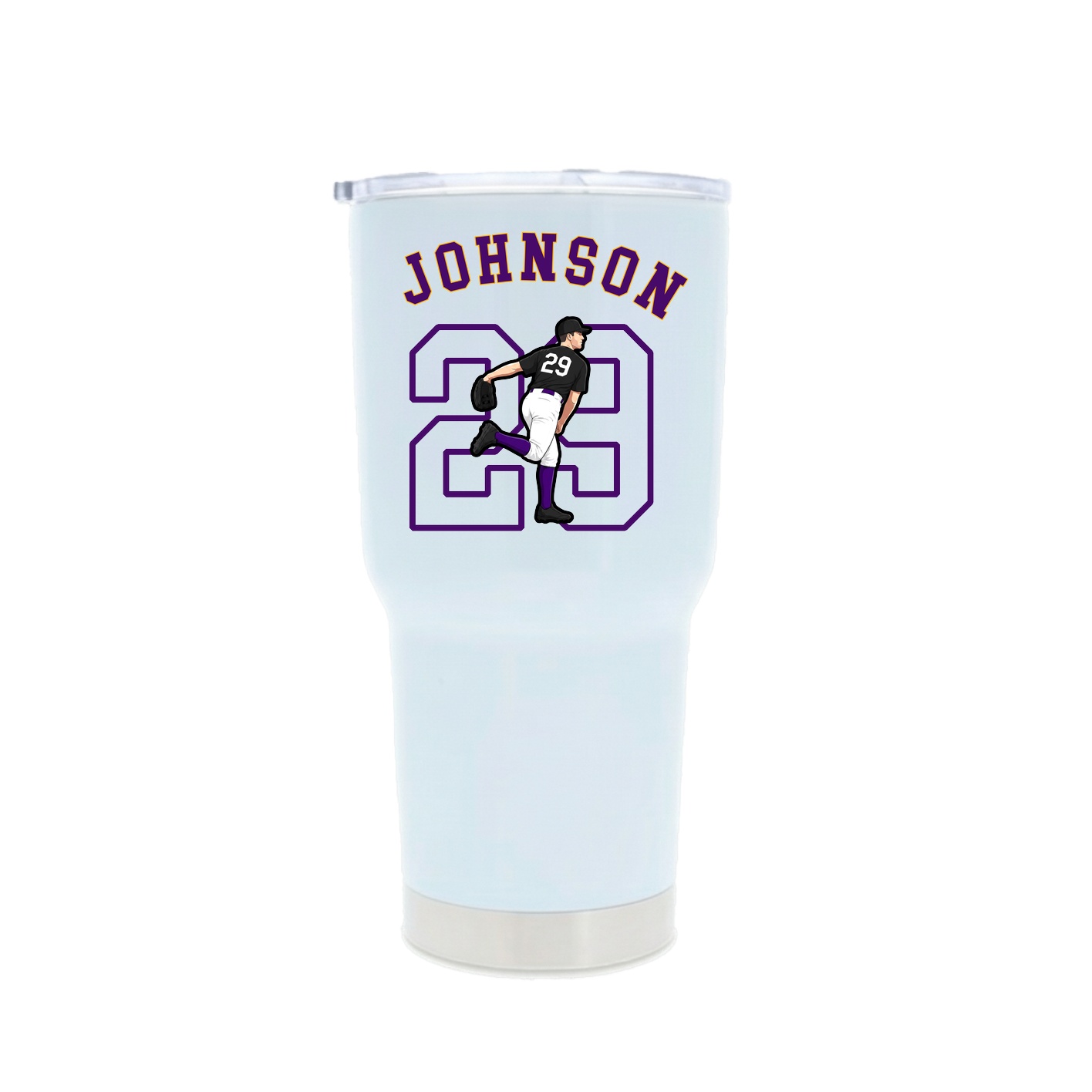 30oz Stainless Steel Tumbler — Shirsey Arch in White