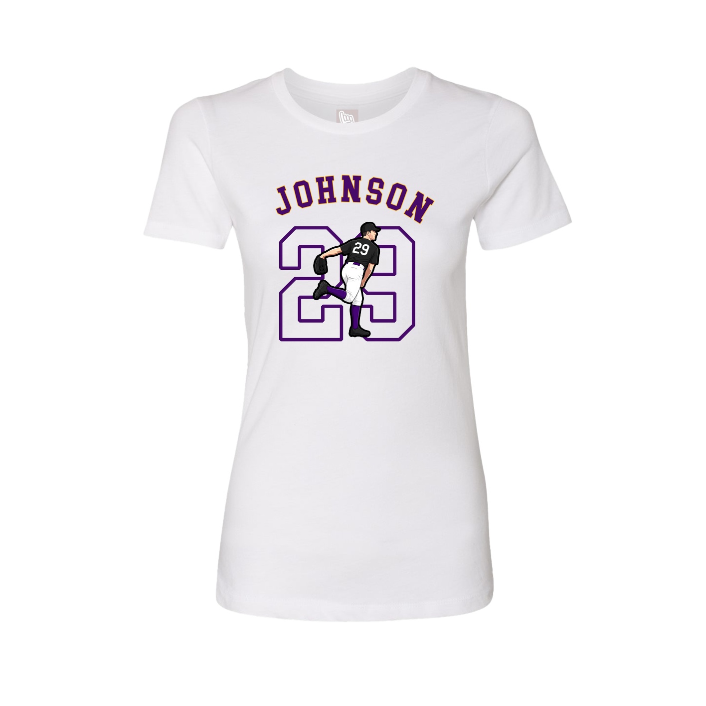 Fitted Women's Tee — Shirsey Arch in White