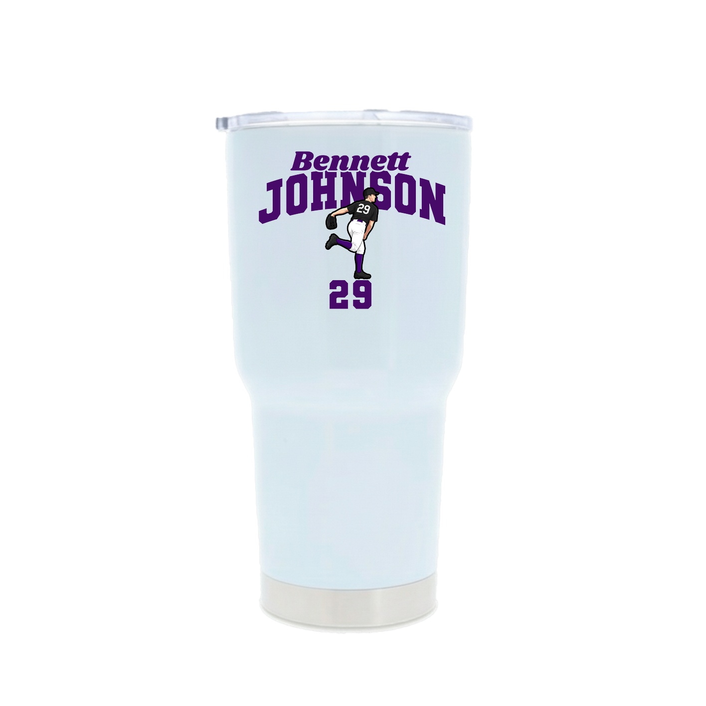 30oz Stainless Steel Tumbler — Signature Arch in White