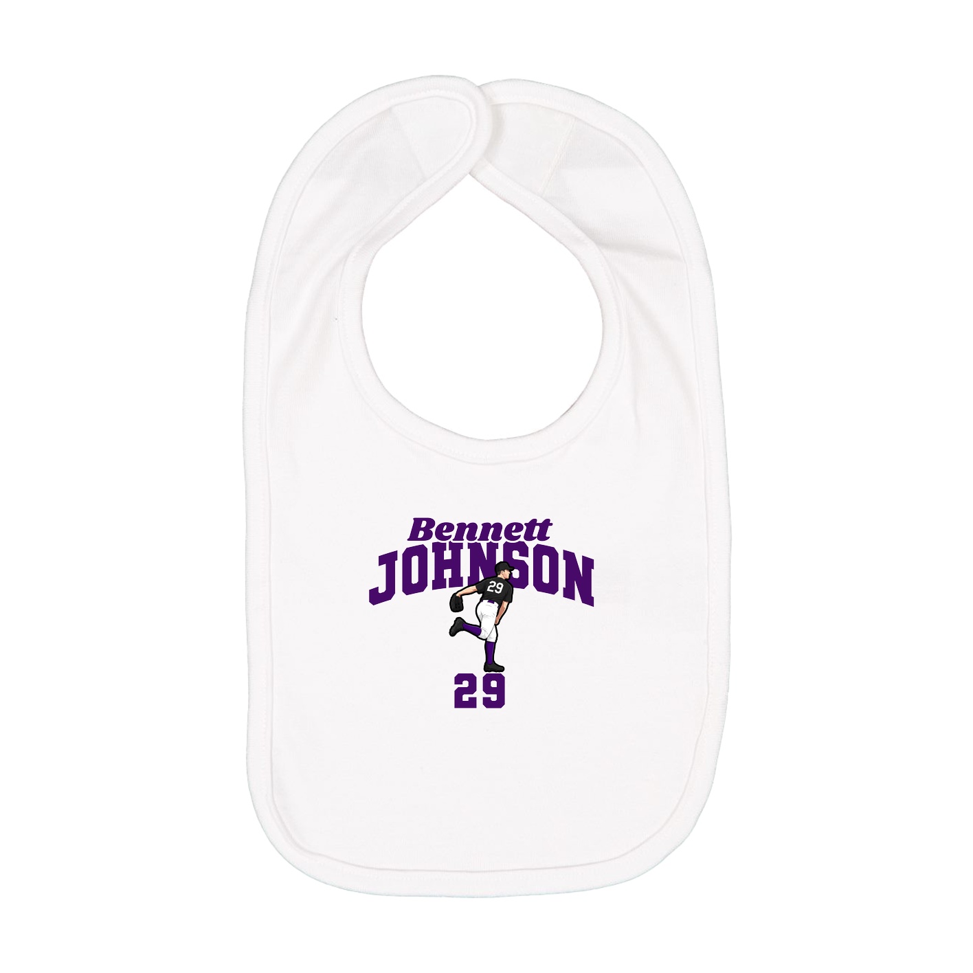 Infant Bib — Signature Arch in White