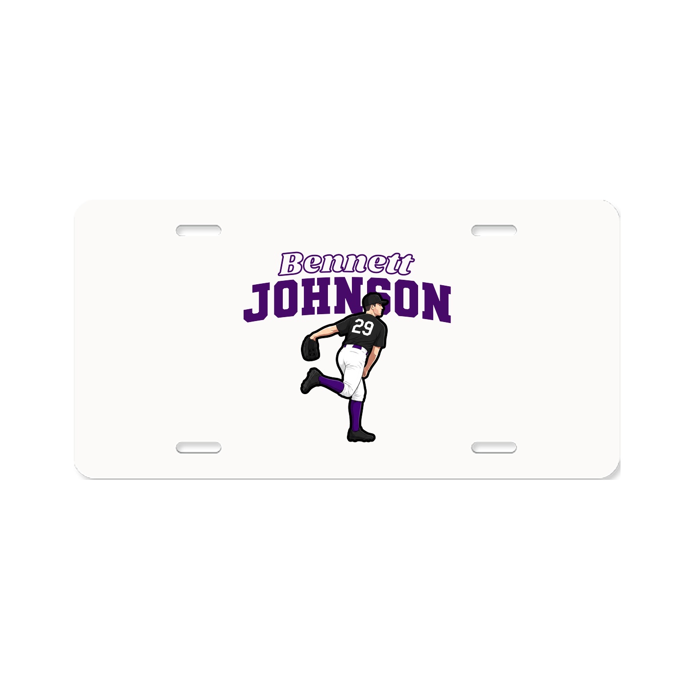 License Plate — Name Arch in Classic