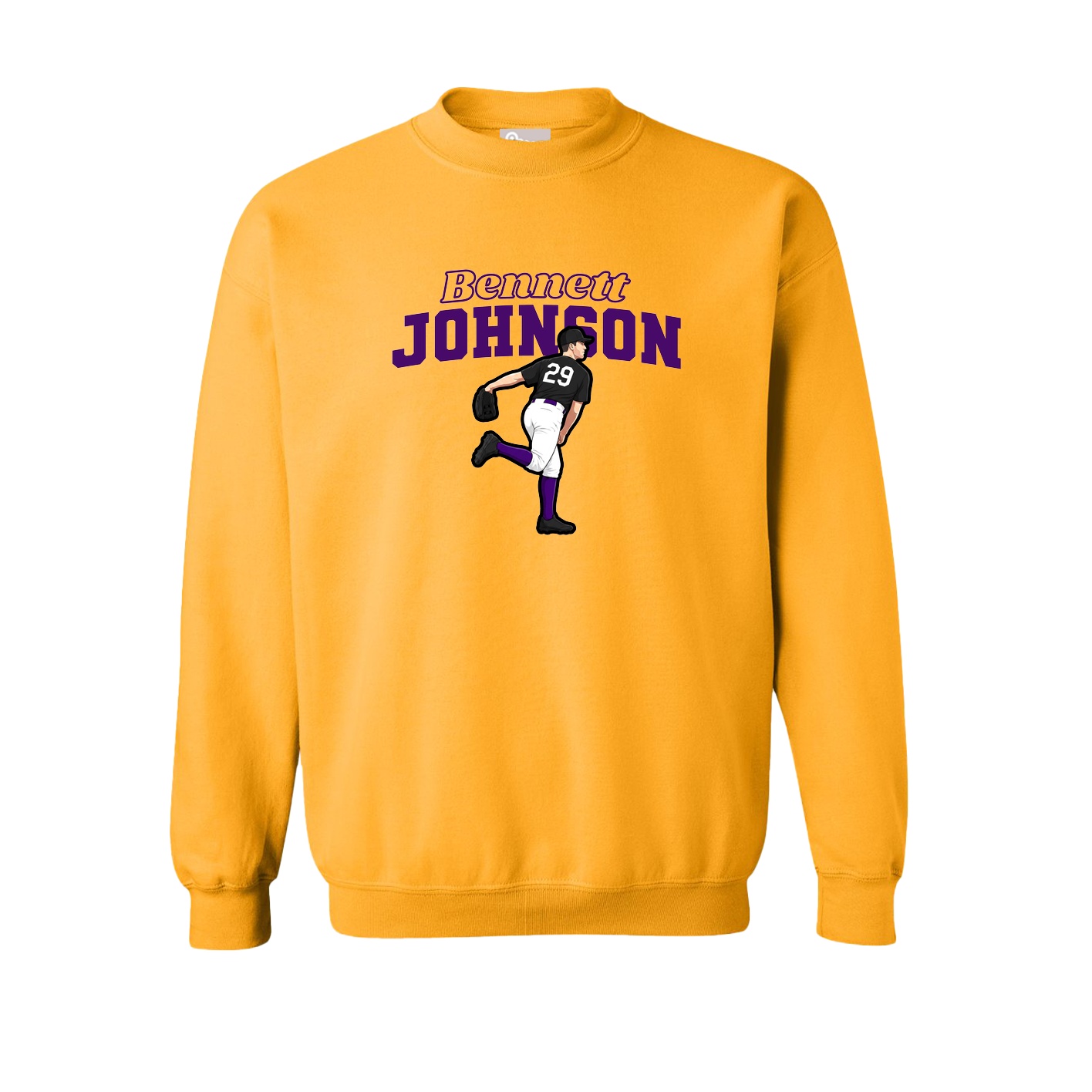 Fleece Crew — Name Arch in Gold