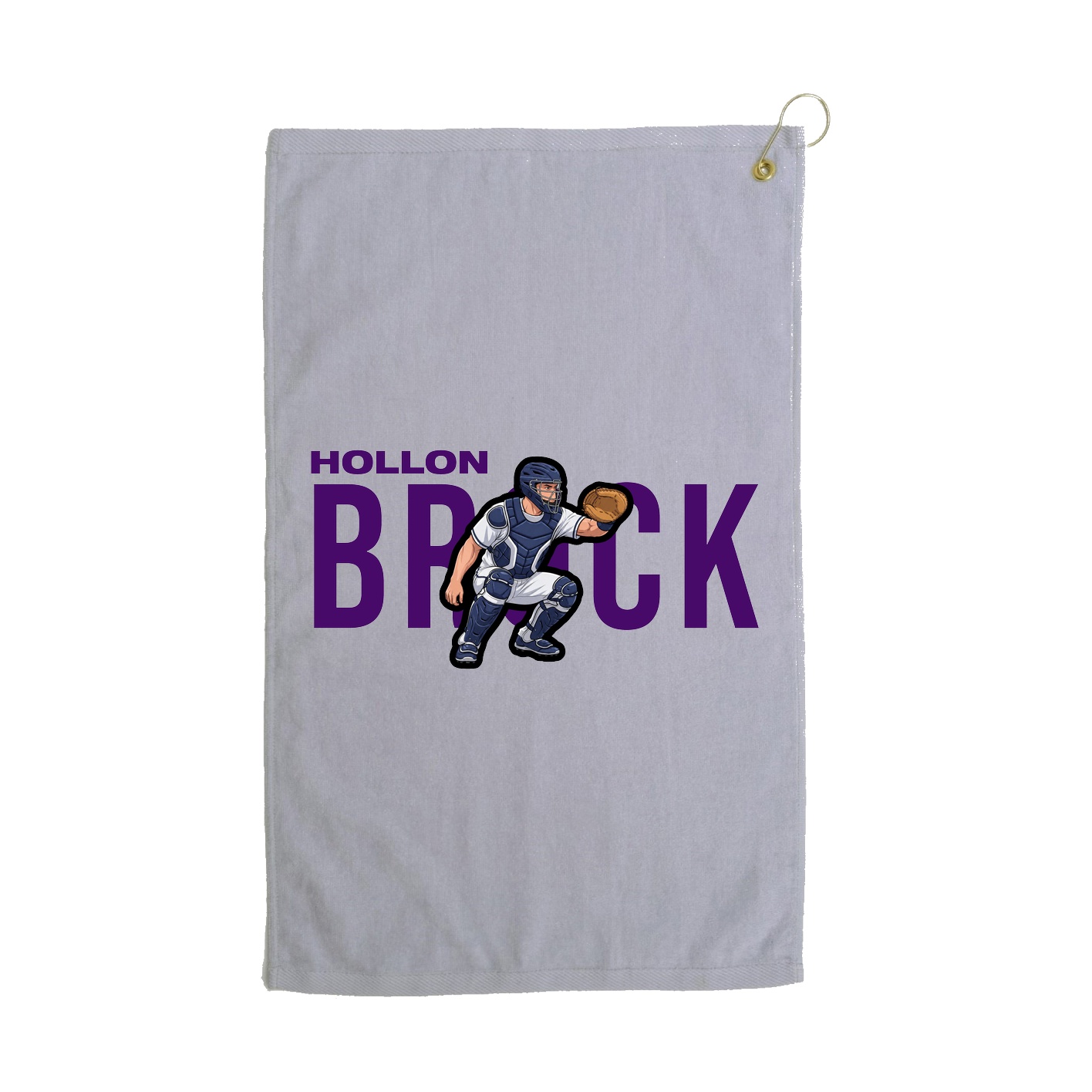 Golf Towel — Player Name in Grey