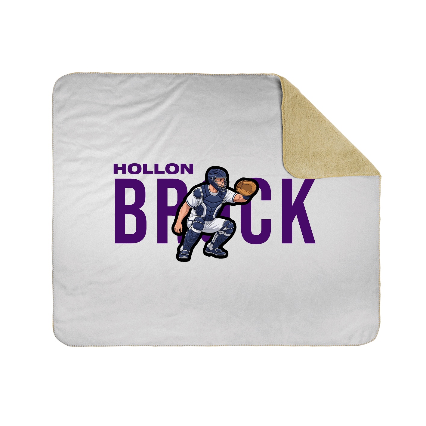 Throw Blanket — Player Name in White