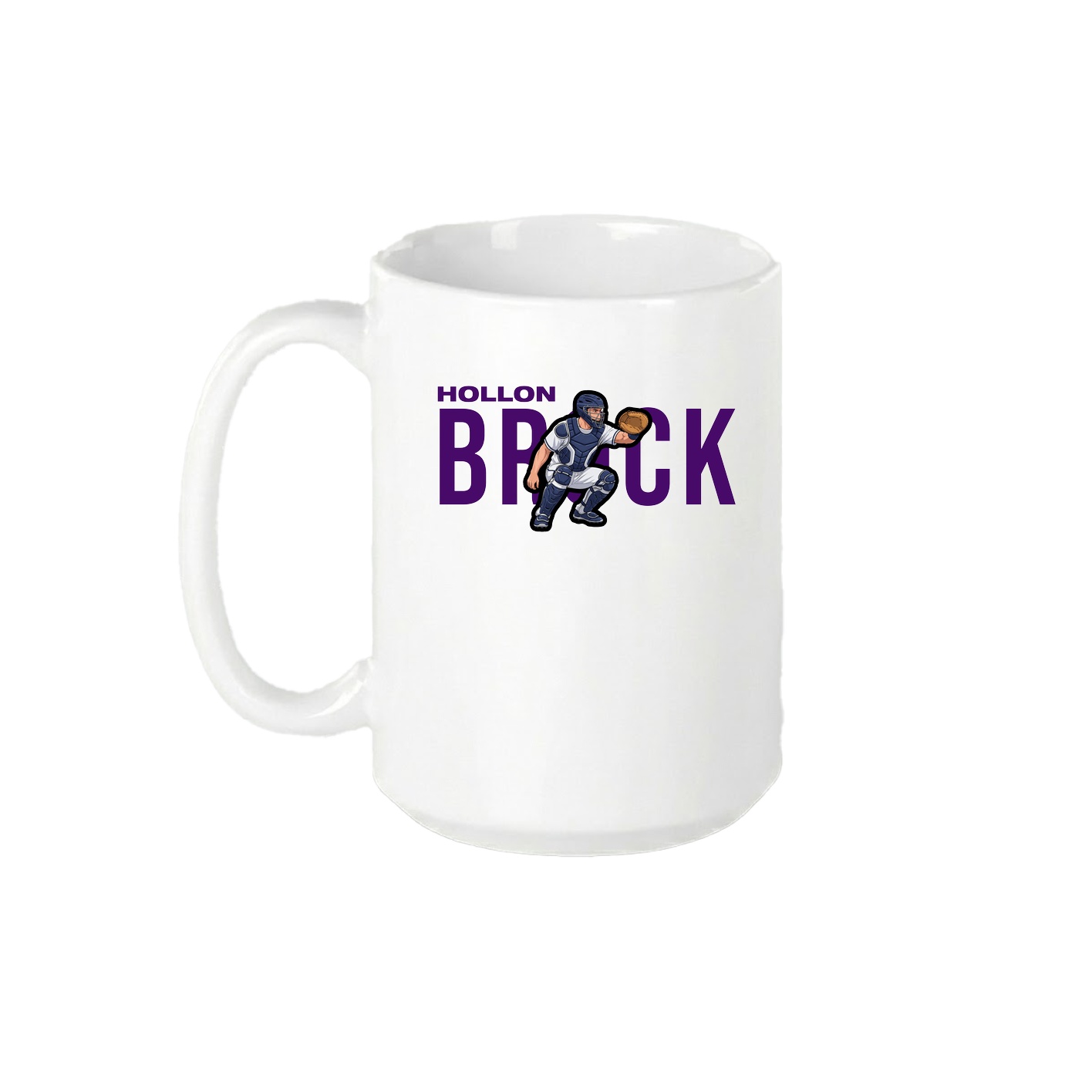15oz Coffee Mug — Player Name in White