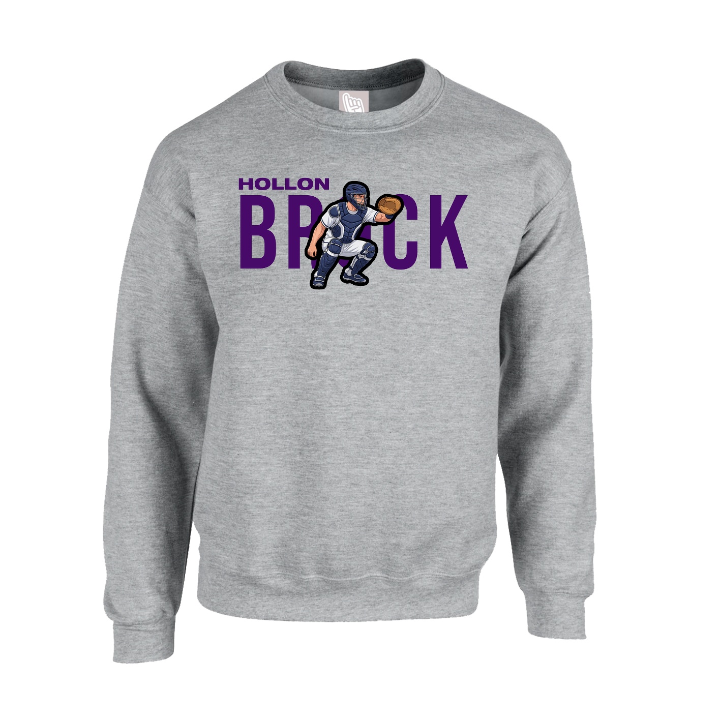 Fleece Crew — Player Name in Grey