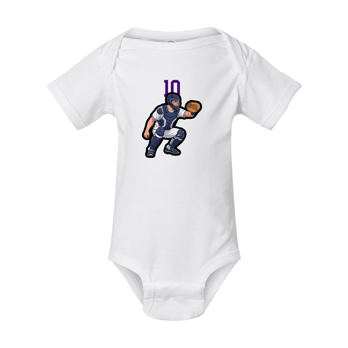Baby Onesie — Number Top in White