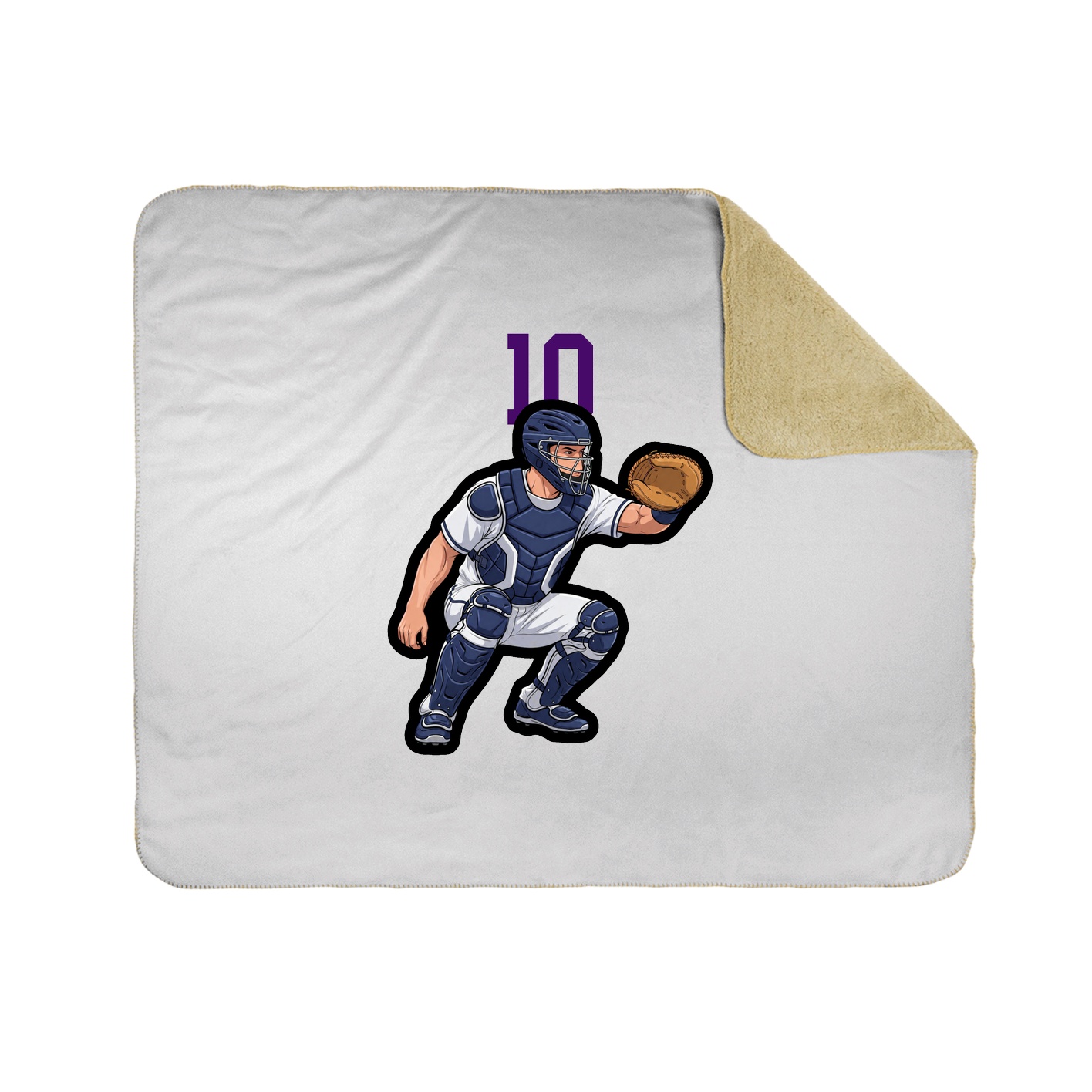 Throw Blanket — Number Top in White