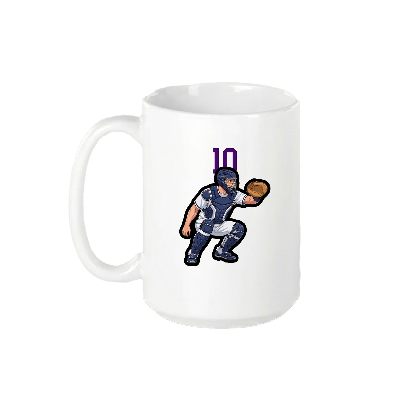15oz Coffee Mug — Number Top in White