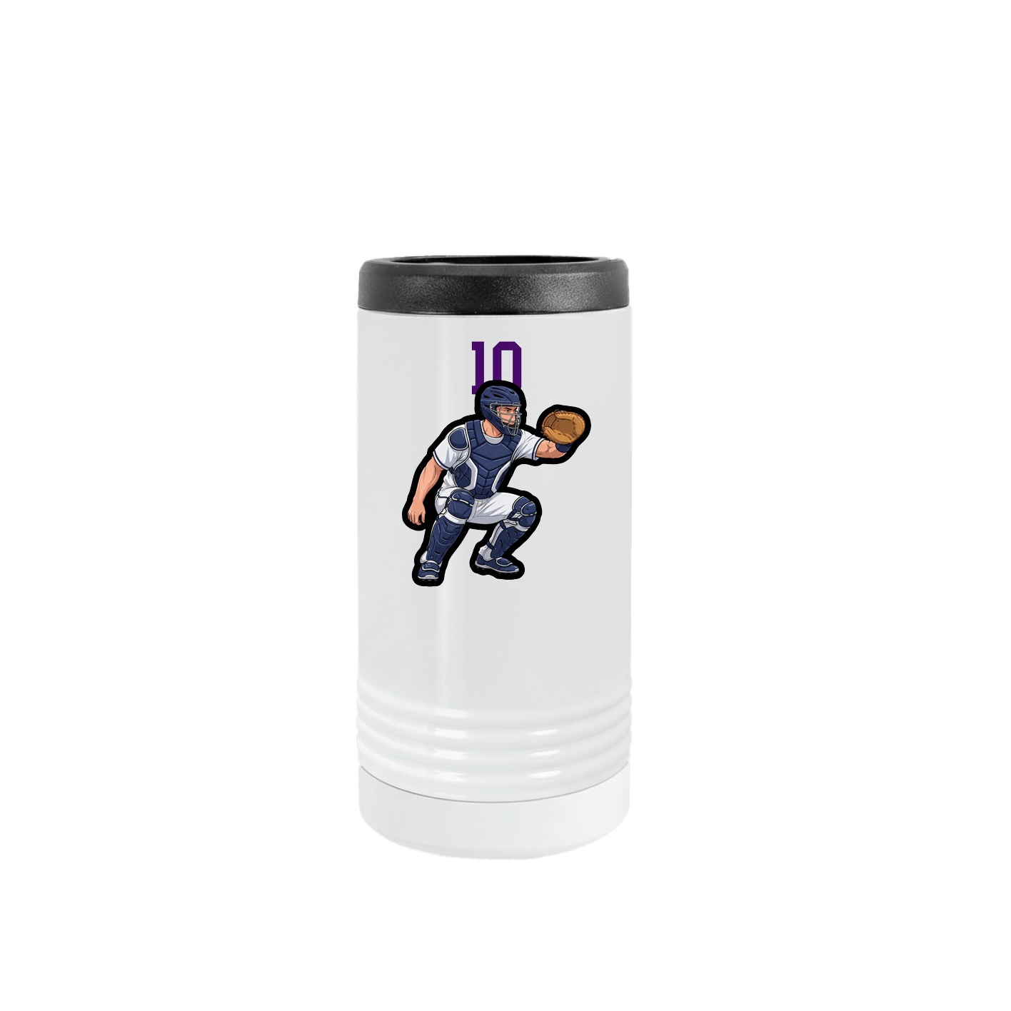 Slim Beverage Holder — Number Top in White