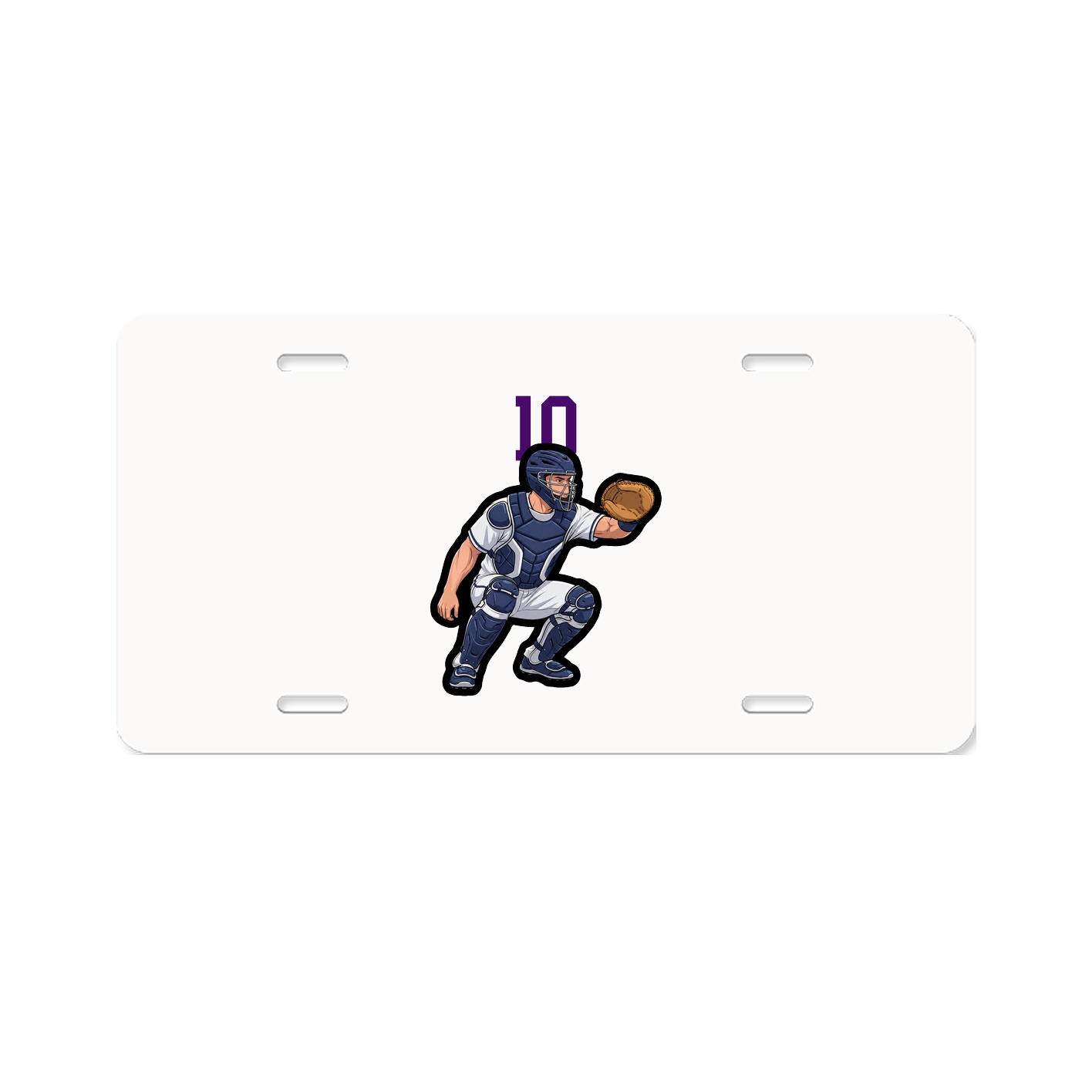 License Plate — Number Top in Classic
