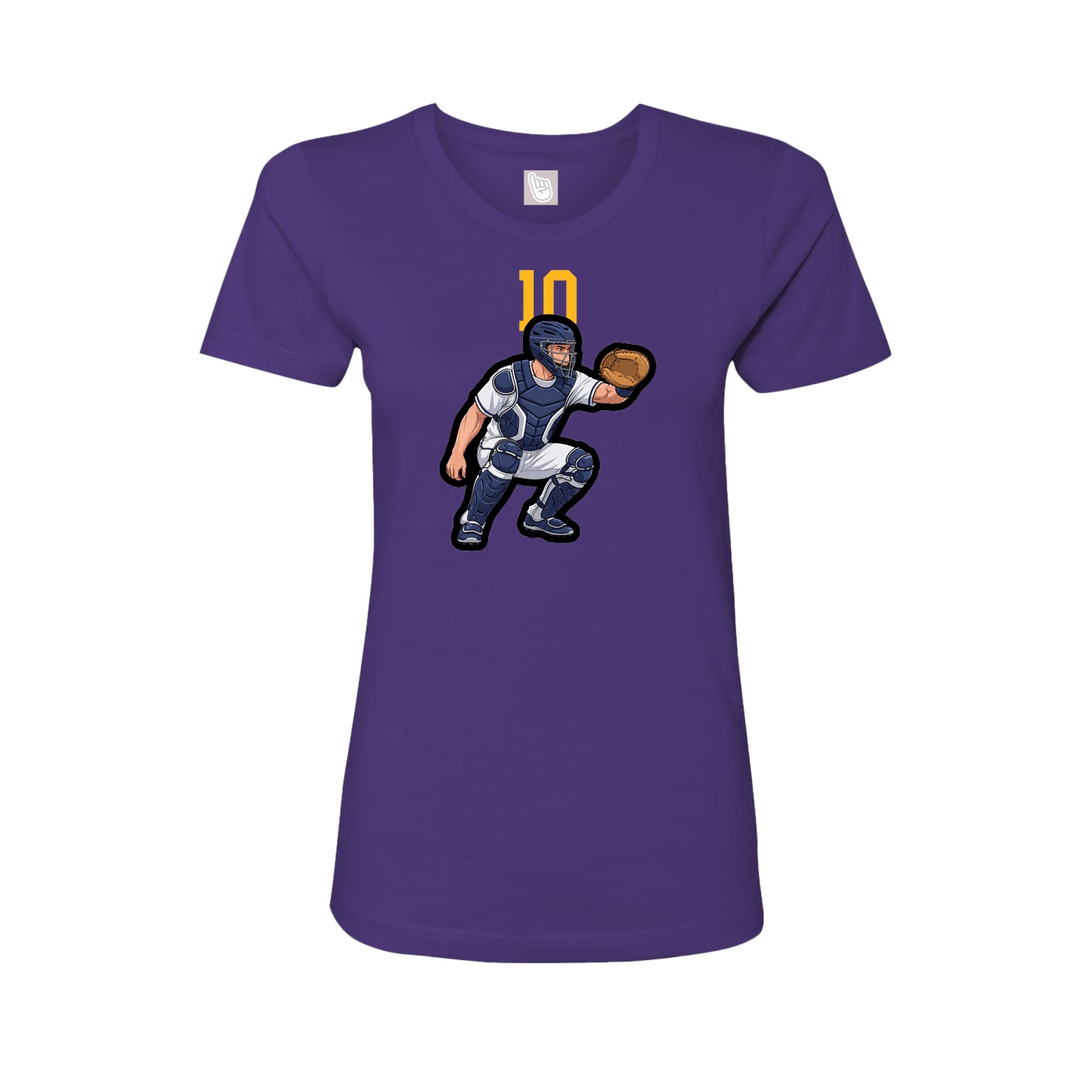 Fitted Women's Tee — Number Top in Purple