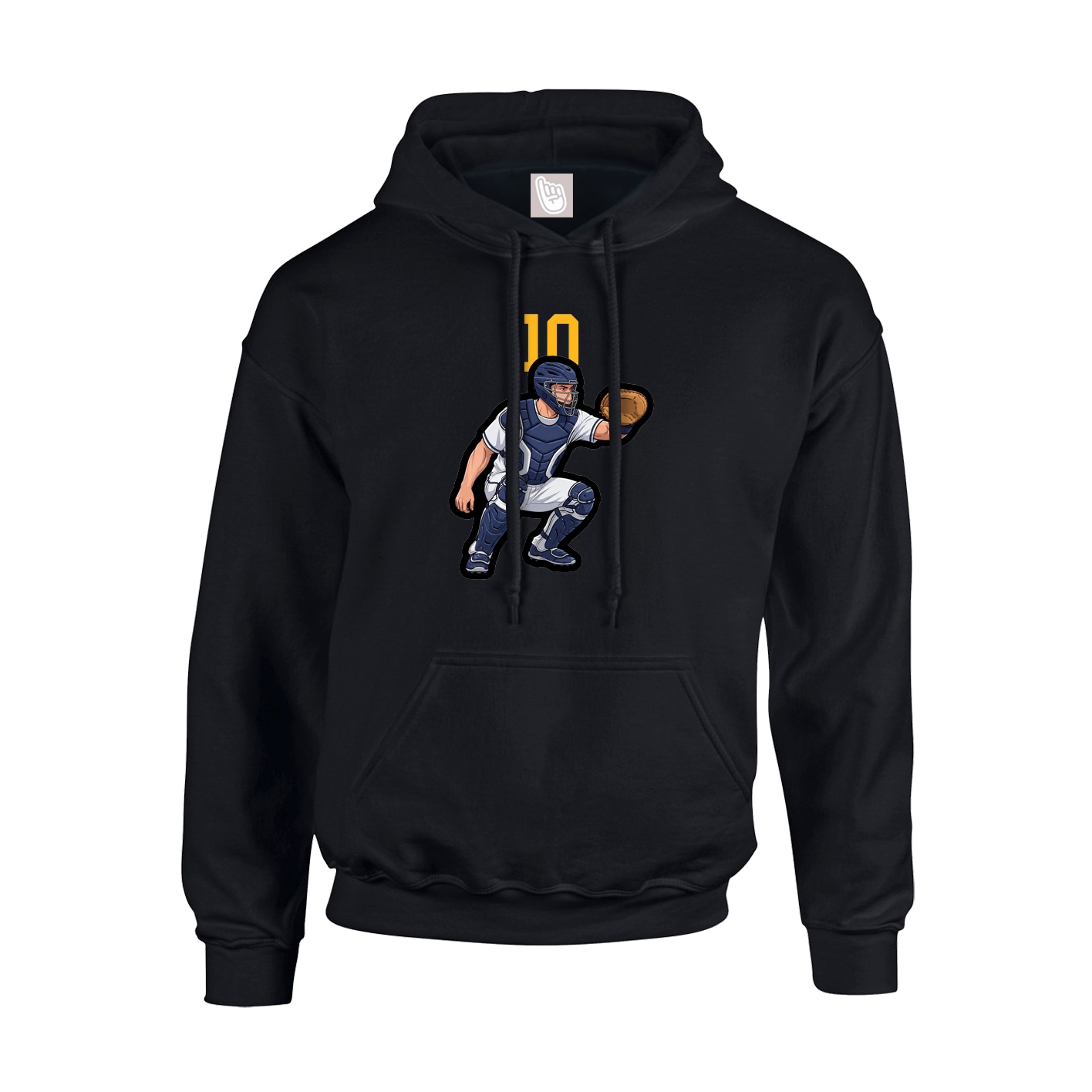 Youth Hoodie — Number Top in Black