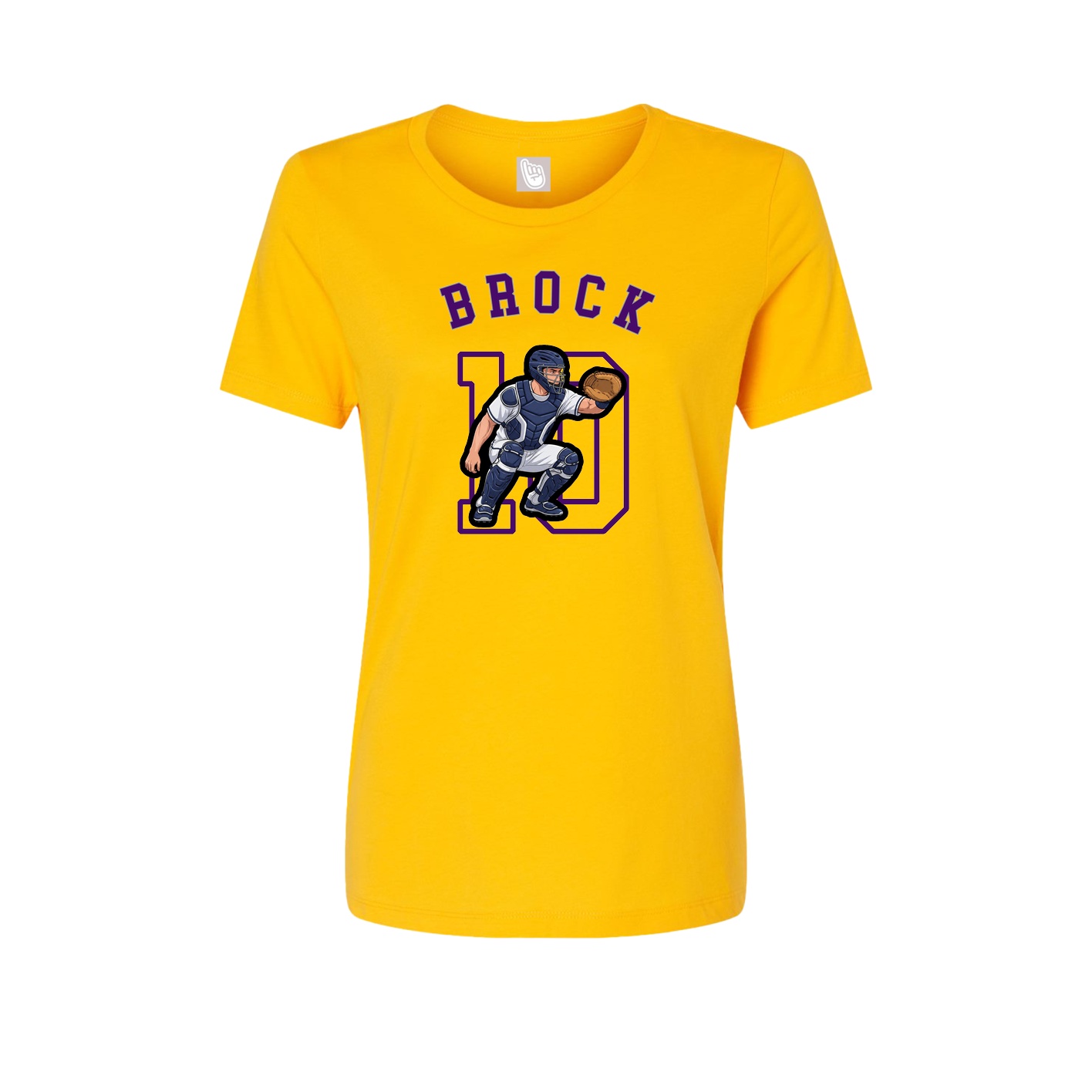 Fitted Women's Tee — Shirsey Arch in Gold