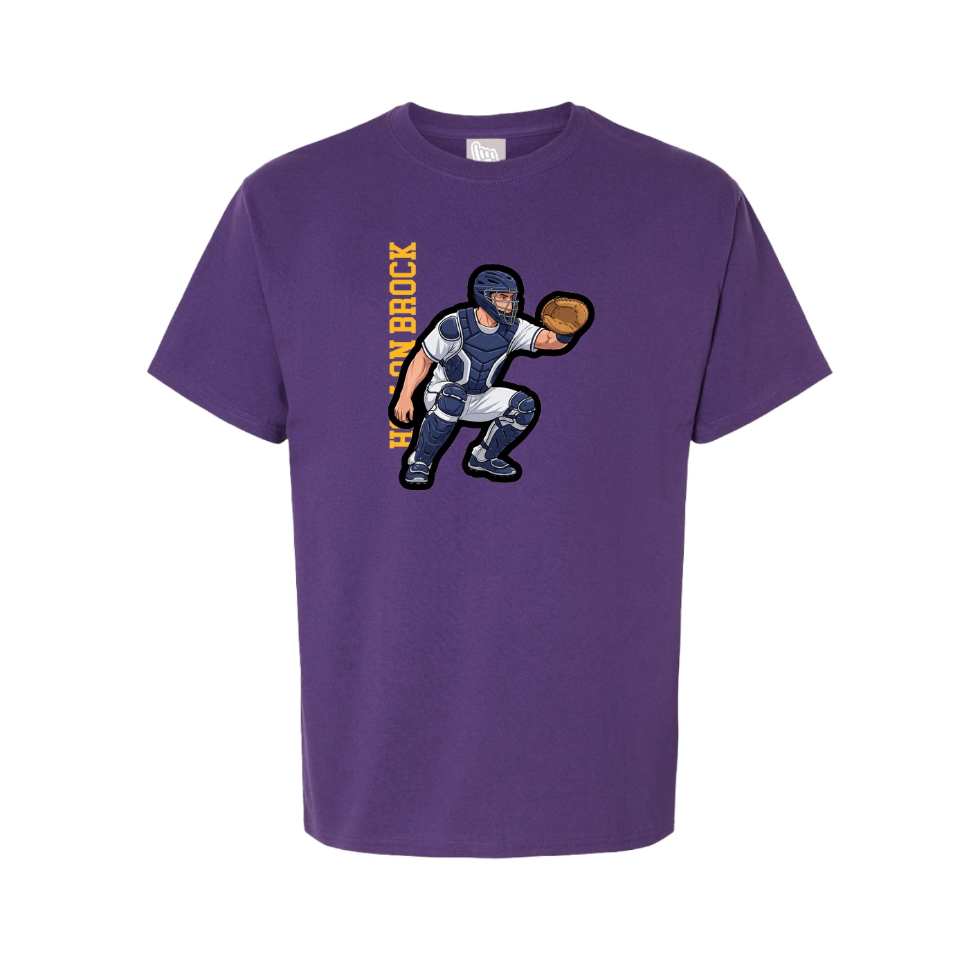 Youth Tee — Name Vertical in Purple