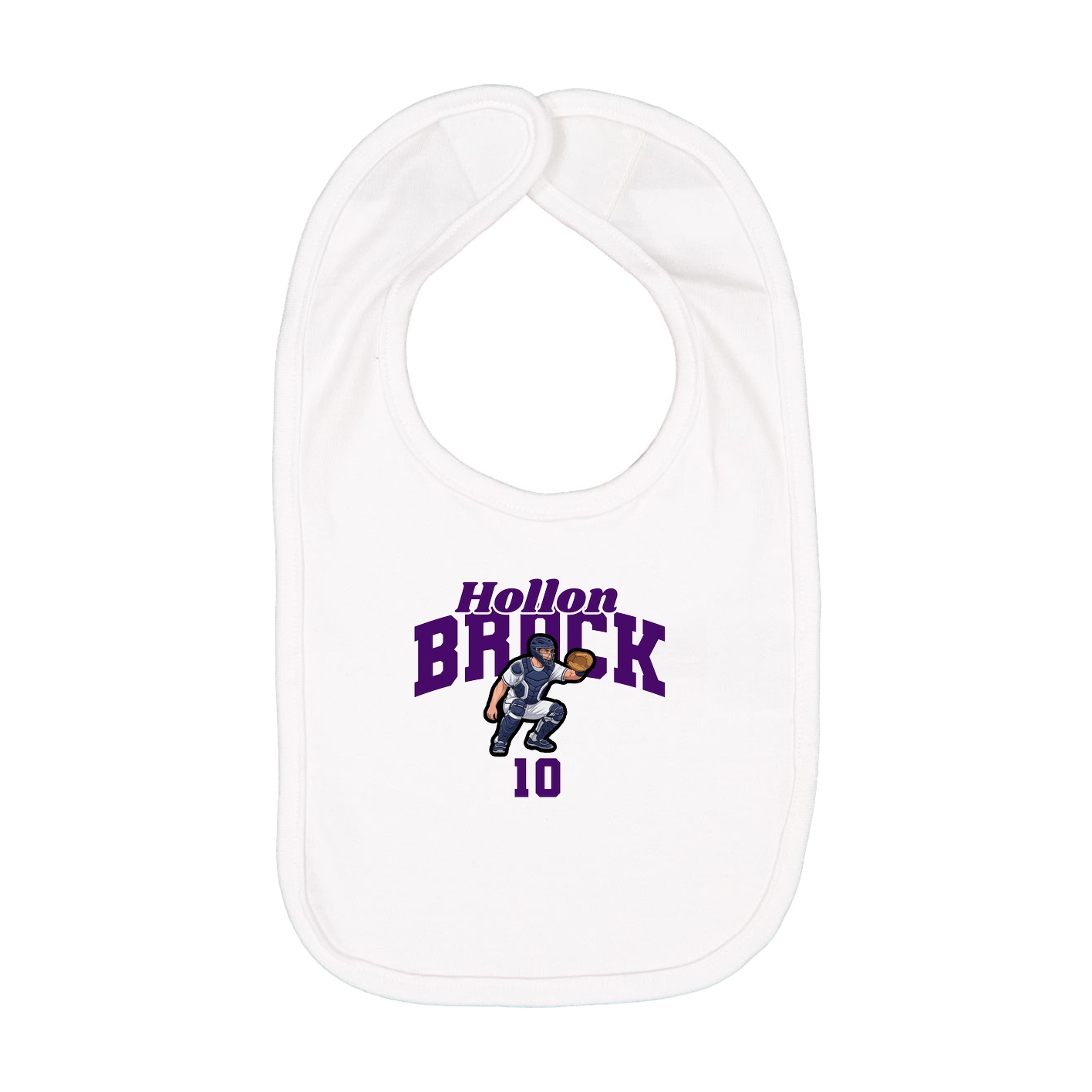 Infant Bib — Signature Arch in White
