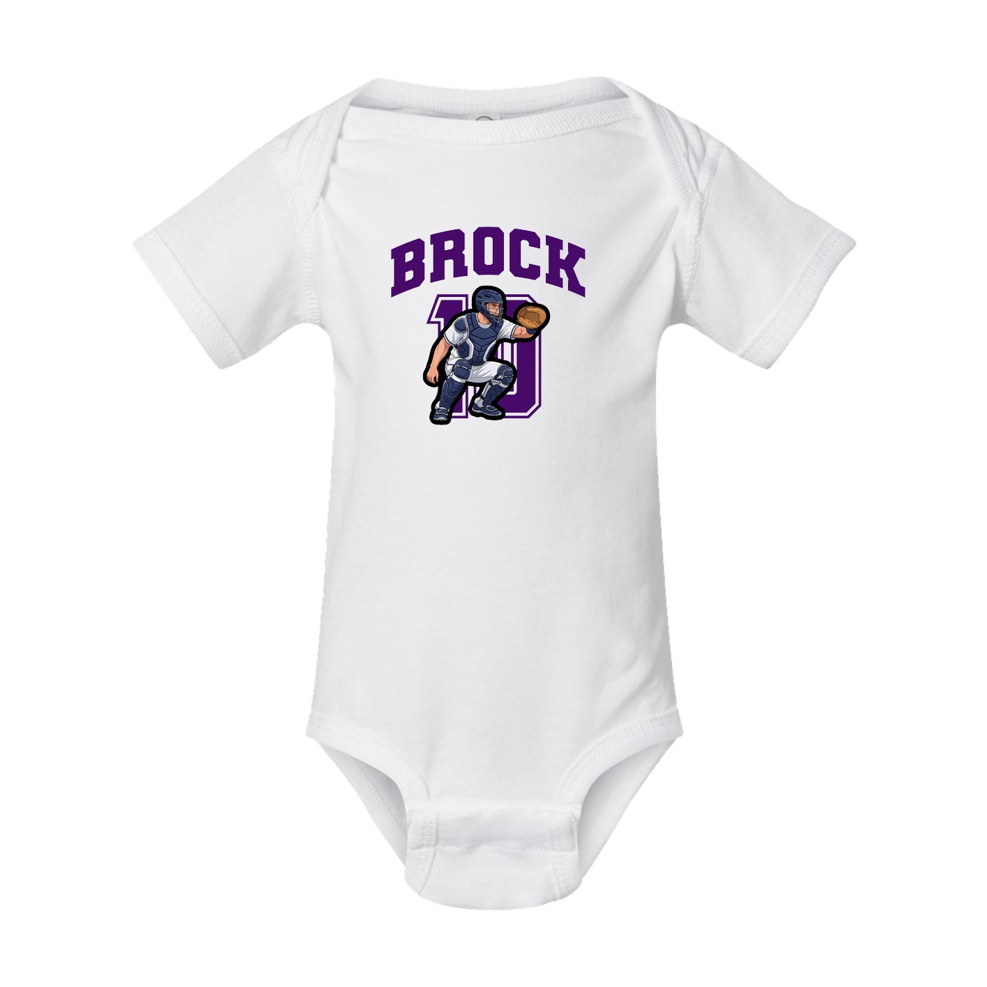 Baby Onesie — Number in White
