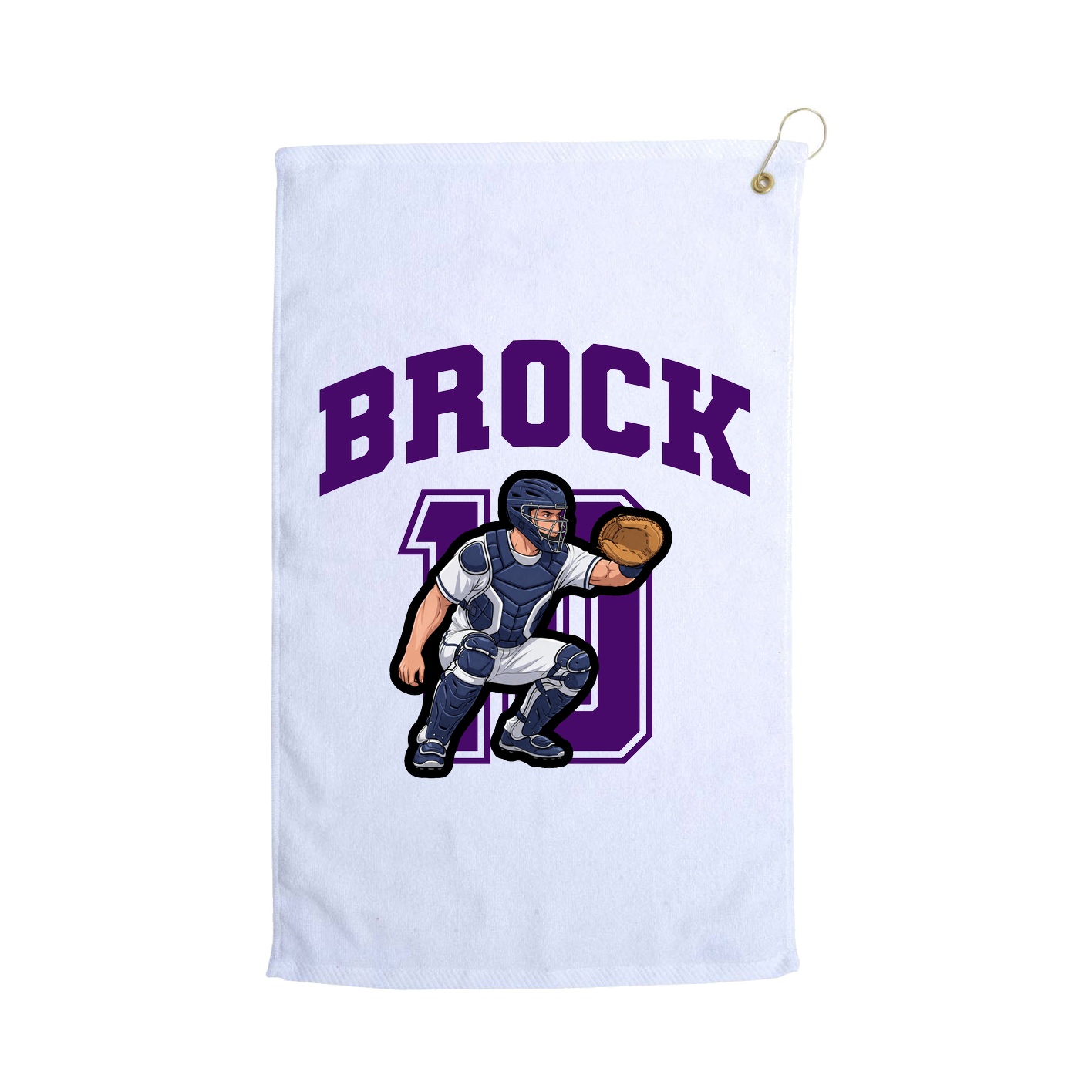 Golf Towel — Number in White