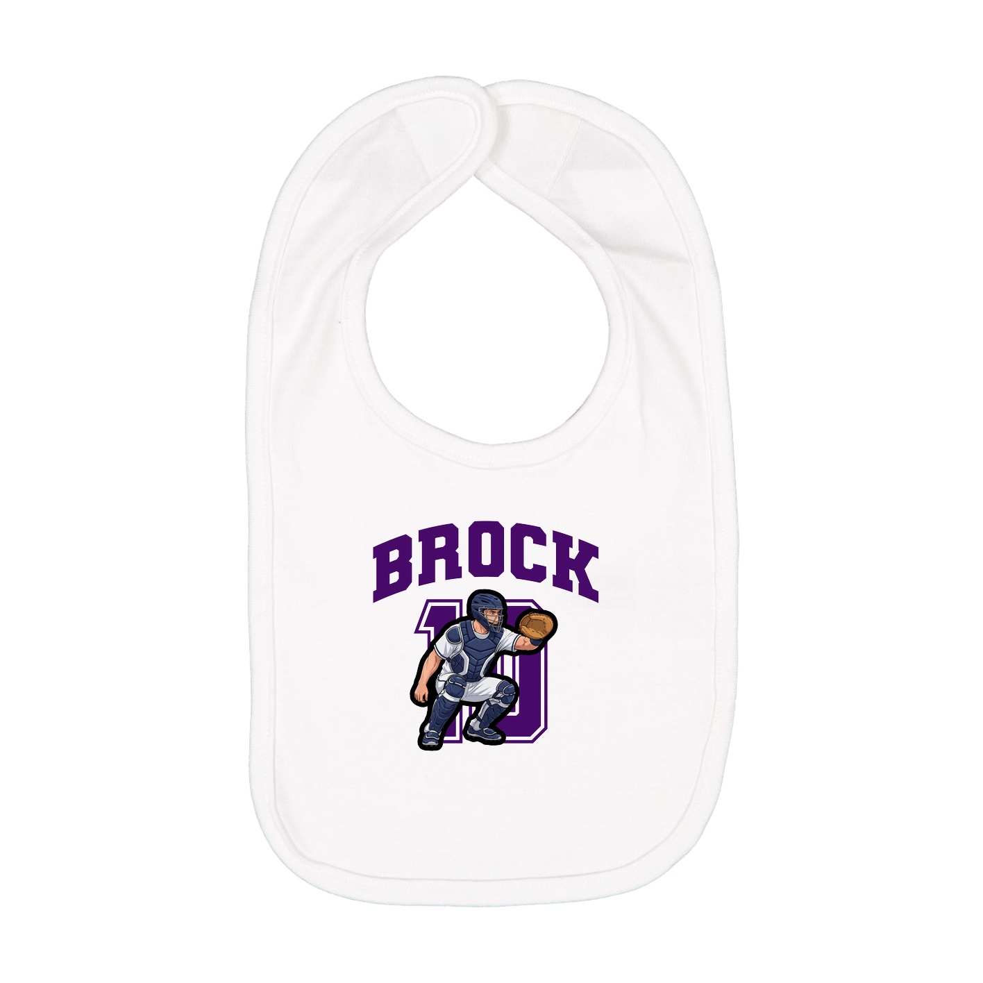 Infant Bib — Number in White