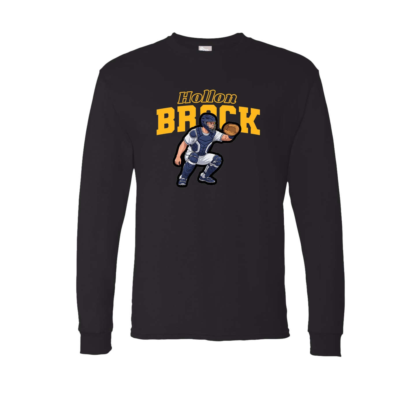 Long Sleeve Tee — Name Arch in Black
