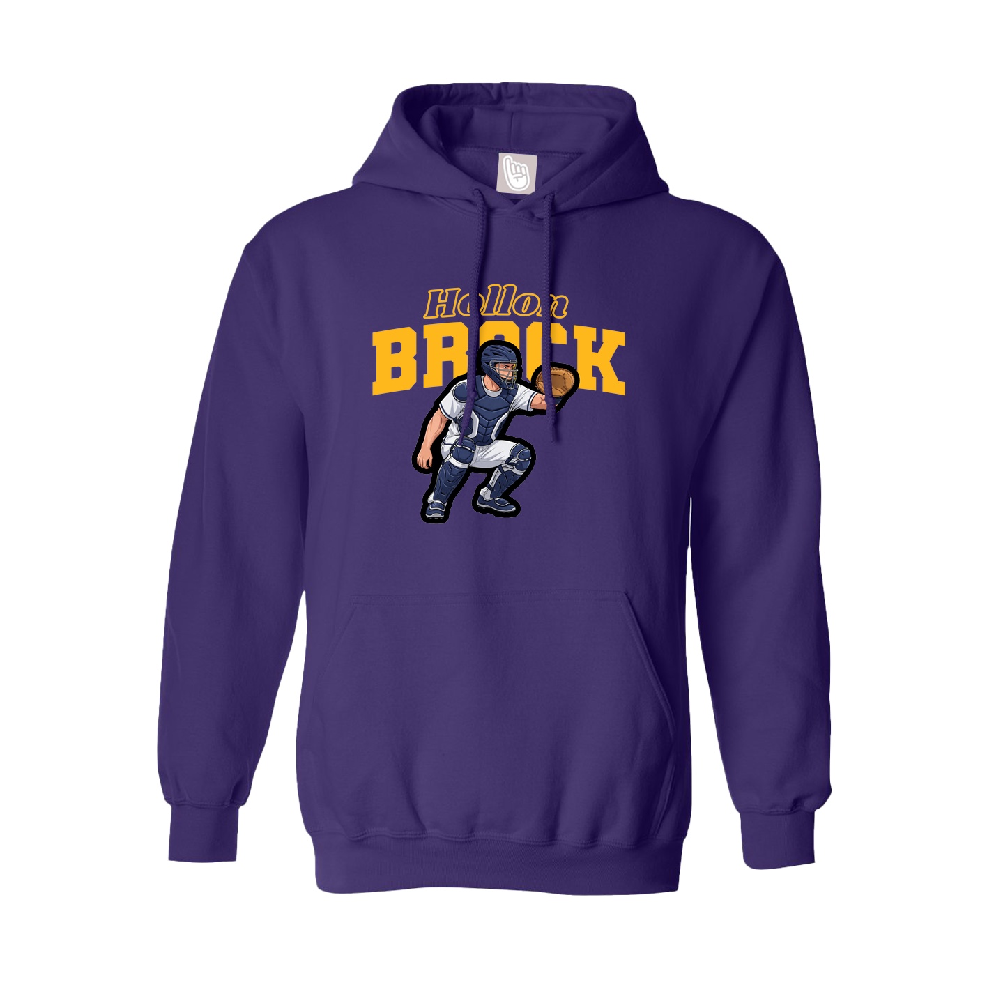 Hoodie — Name Arch in Purple
