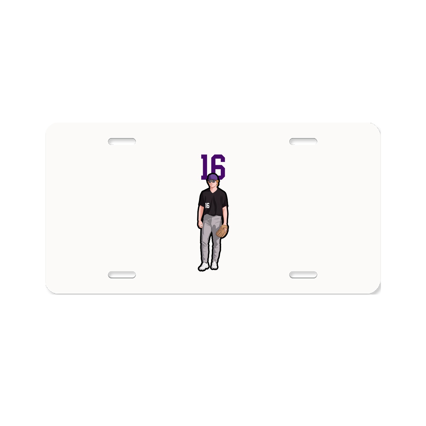 License Plate — Number Top in Classic