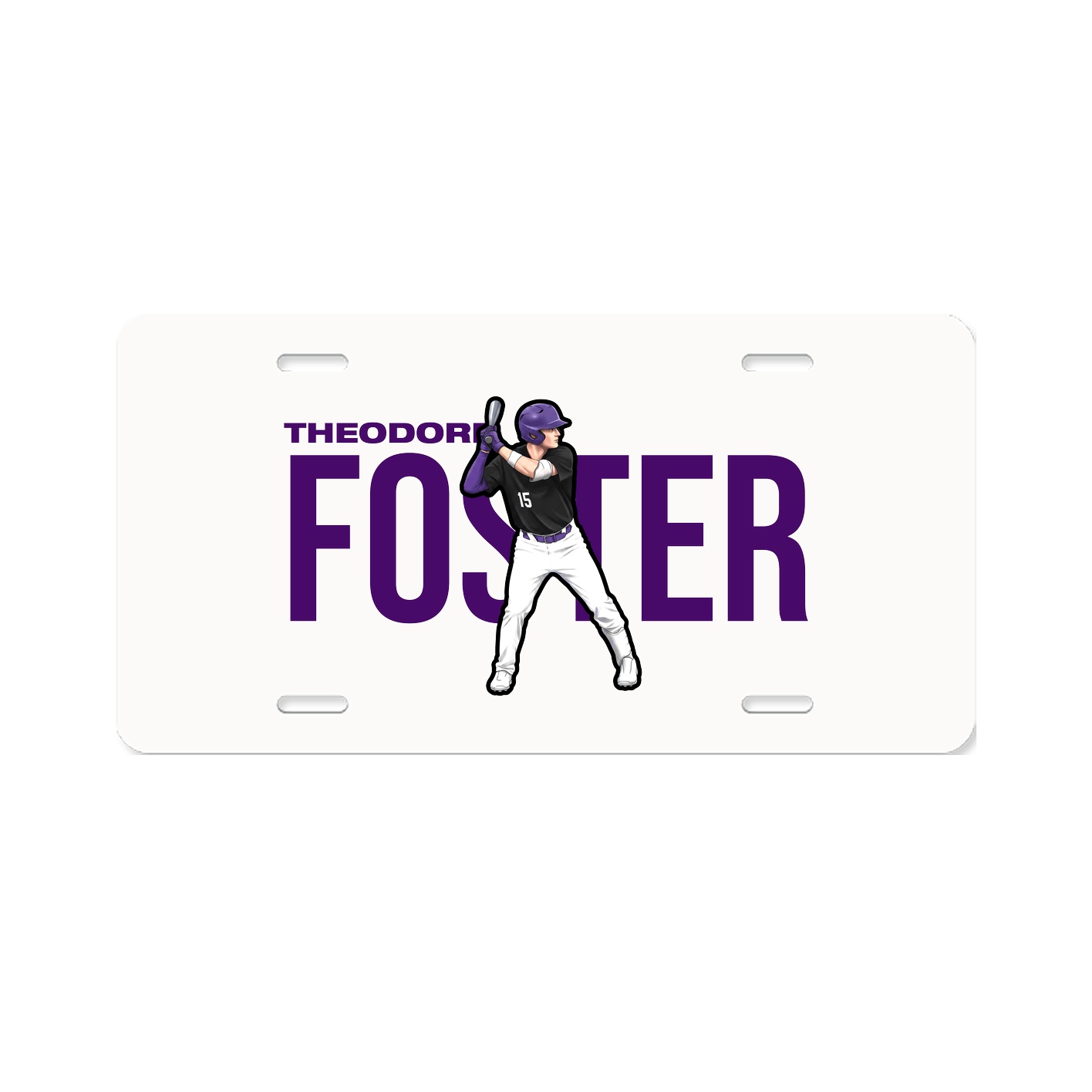 License Plate — Player Name in Classic