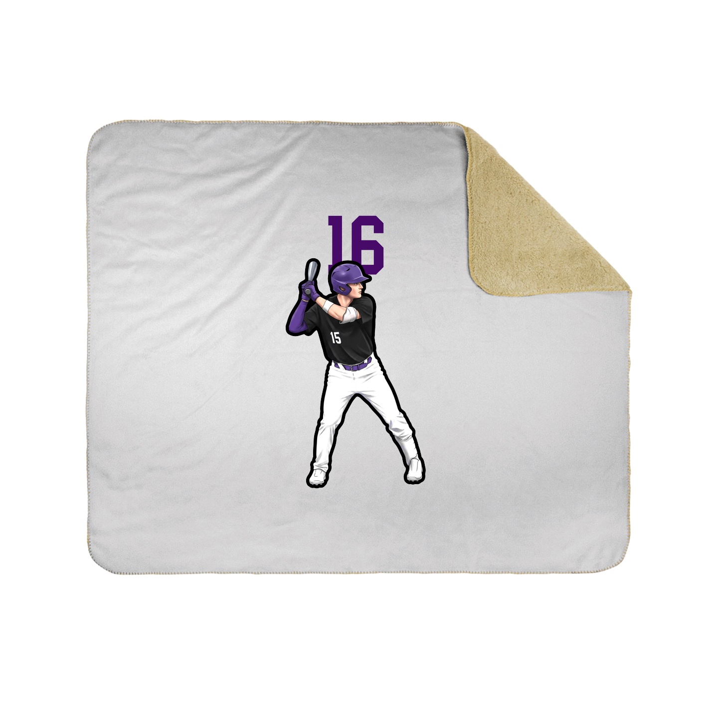 Throw Blanket — Number Top in White