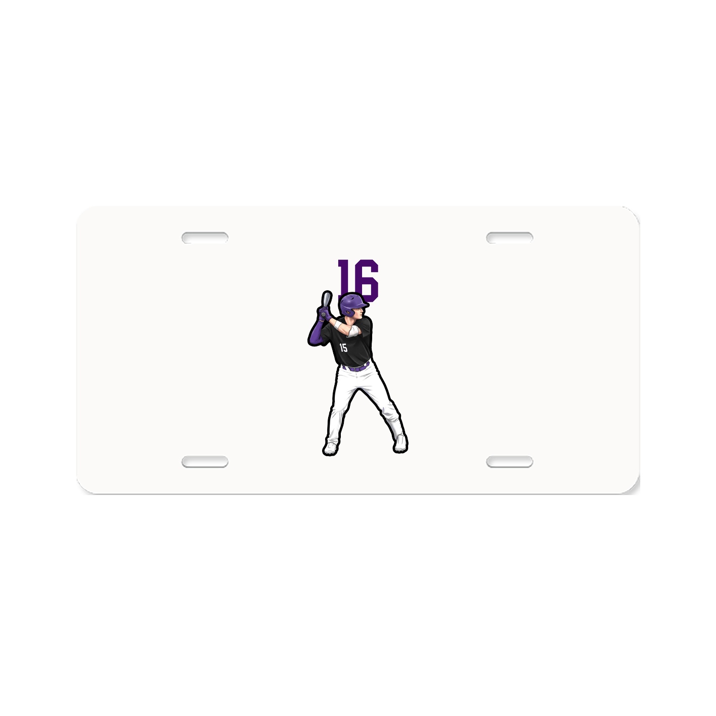 License Plate — Number Top in Classic