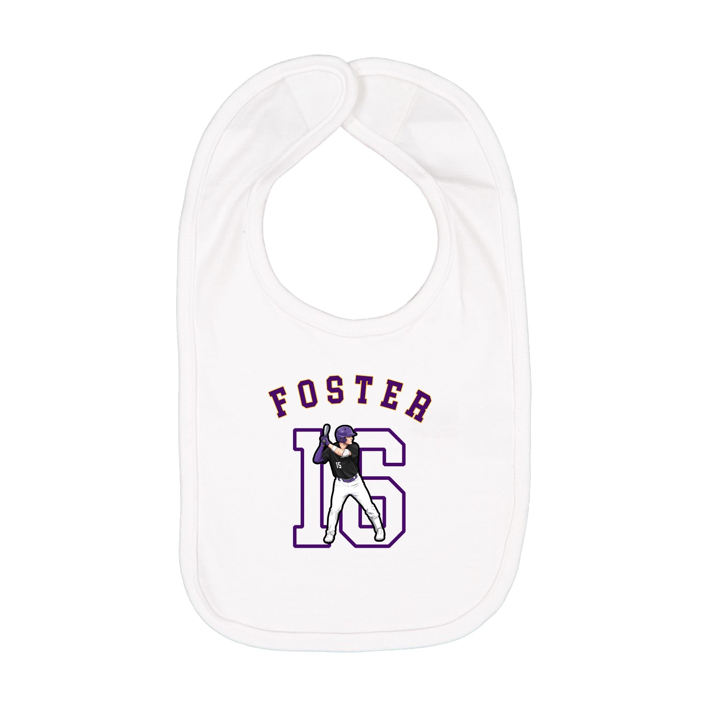 Infant Bib — Shirsey Arch in White