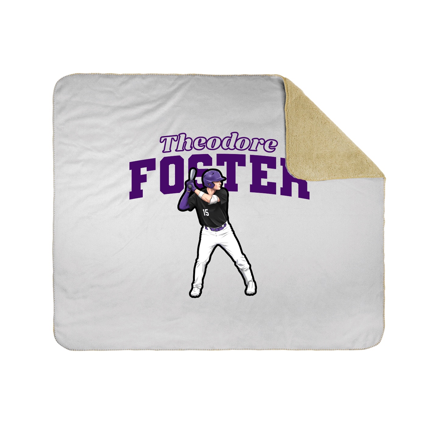 Throw Blanket — Name Arch in White