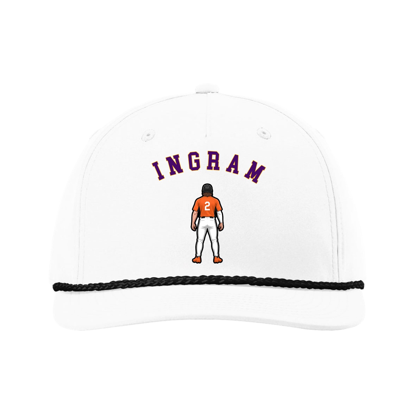 Five-Panel Classic Rope Cap — Shirsey Arch in White