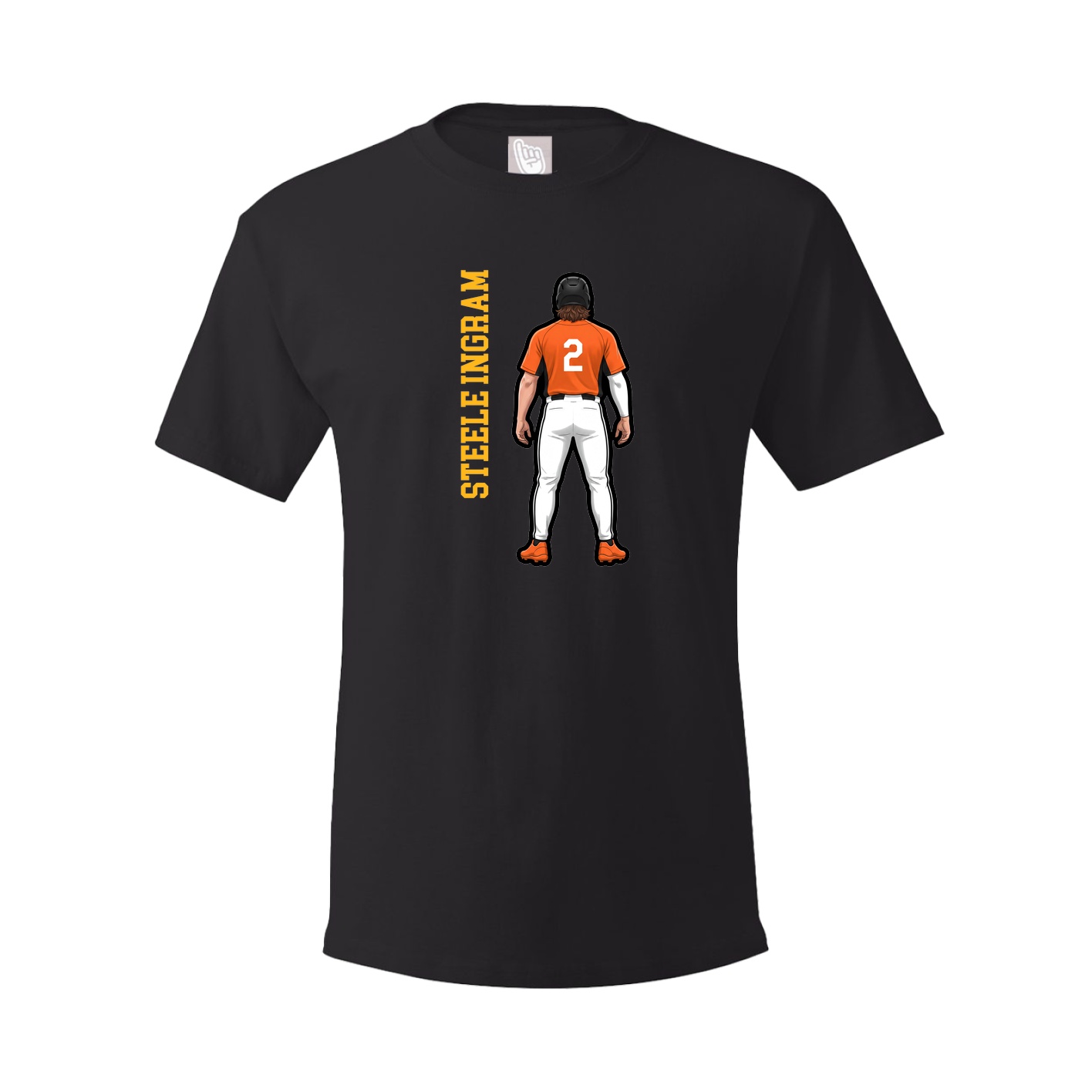 Tee — Name Vertical in Black
