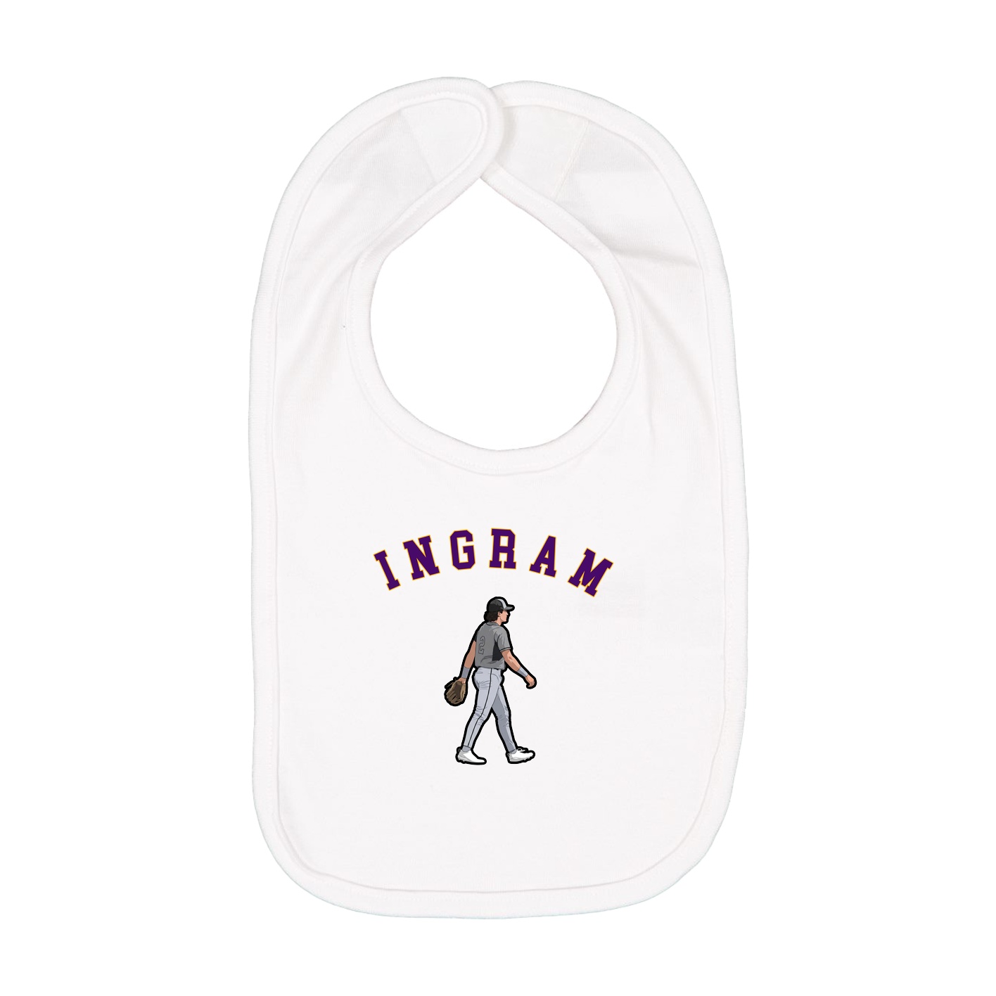 Infant Bib — Shirsey Arch in White