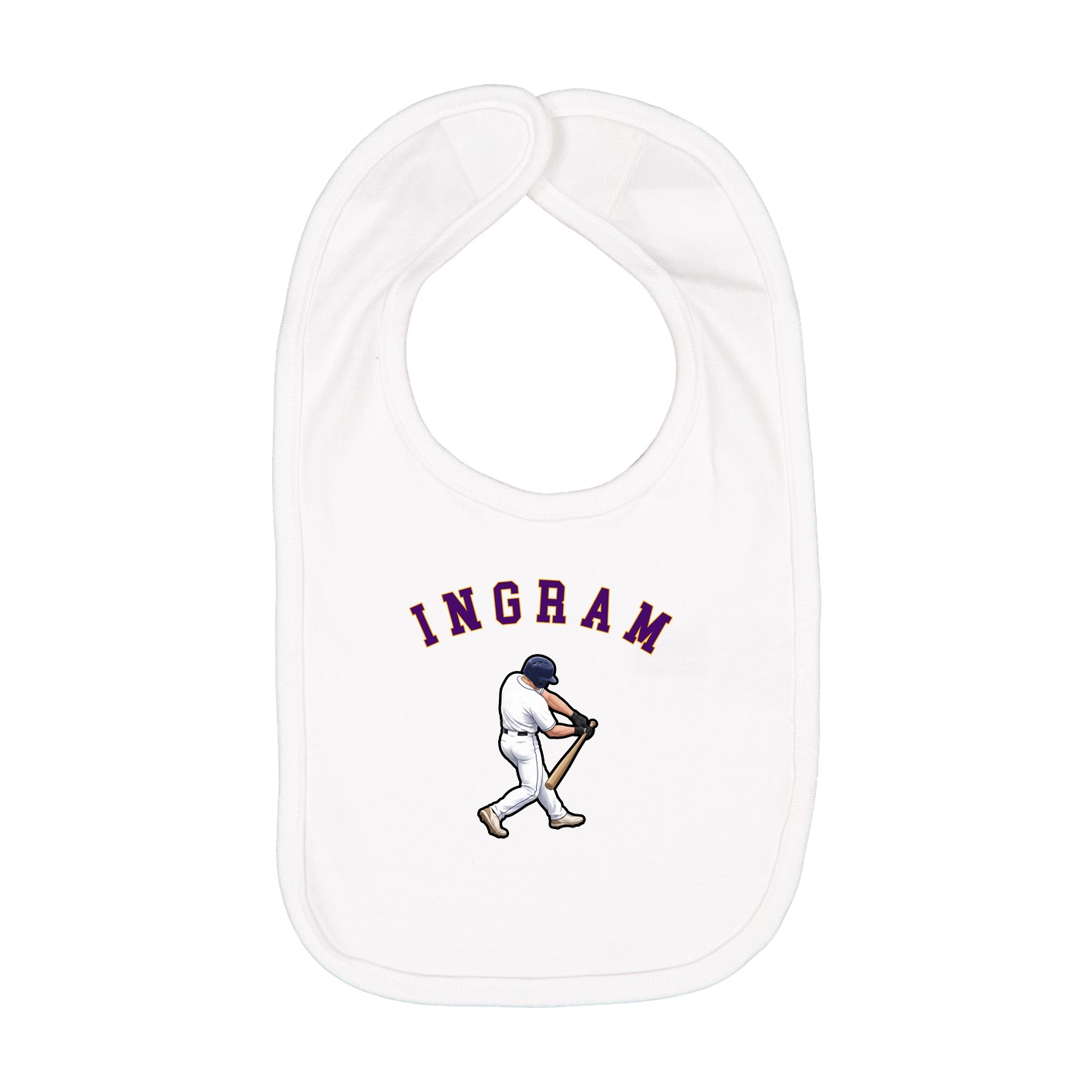 Infant Bib — Shirsey Arch in White