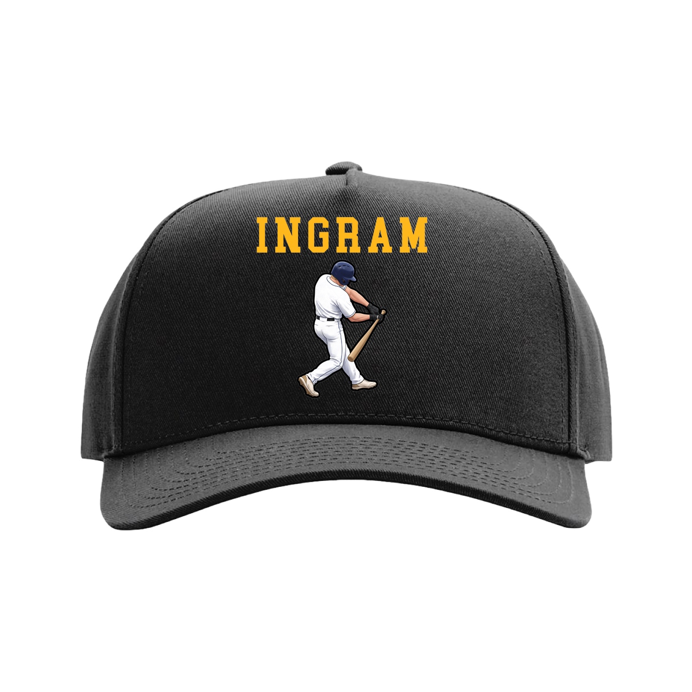 Full Fabric Five-Panel Champ Cap — Shirsey in Black