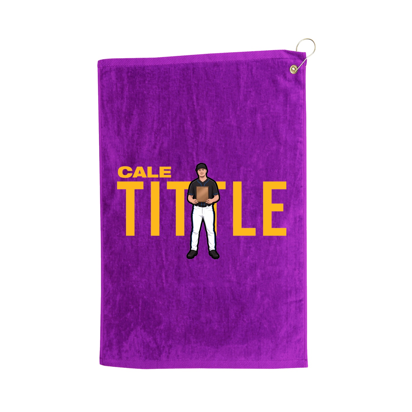 Golf Towel — Player Name in Purple