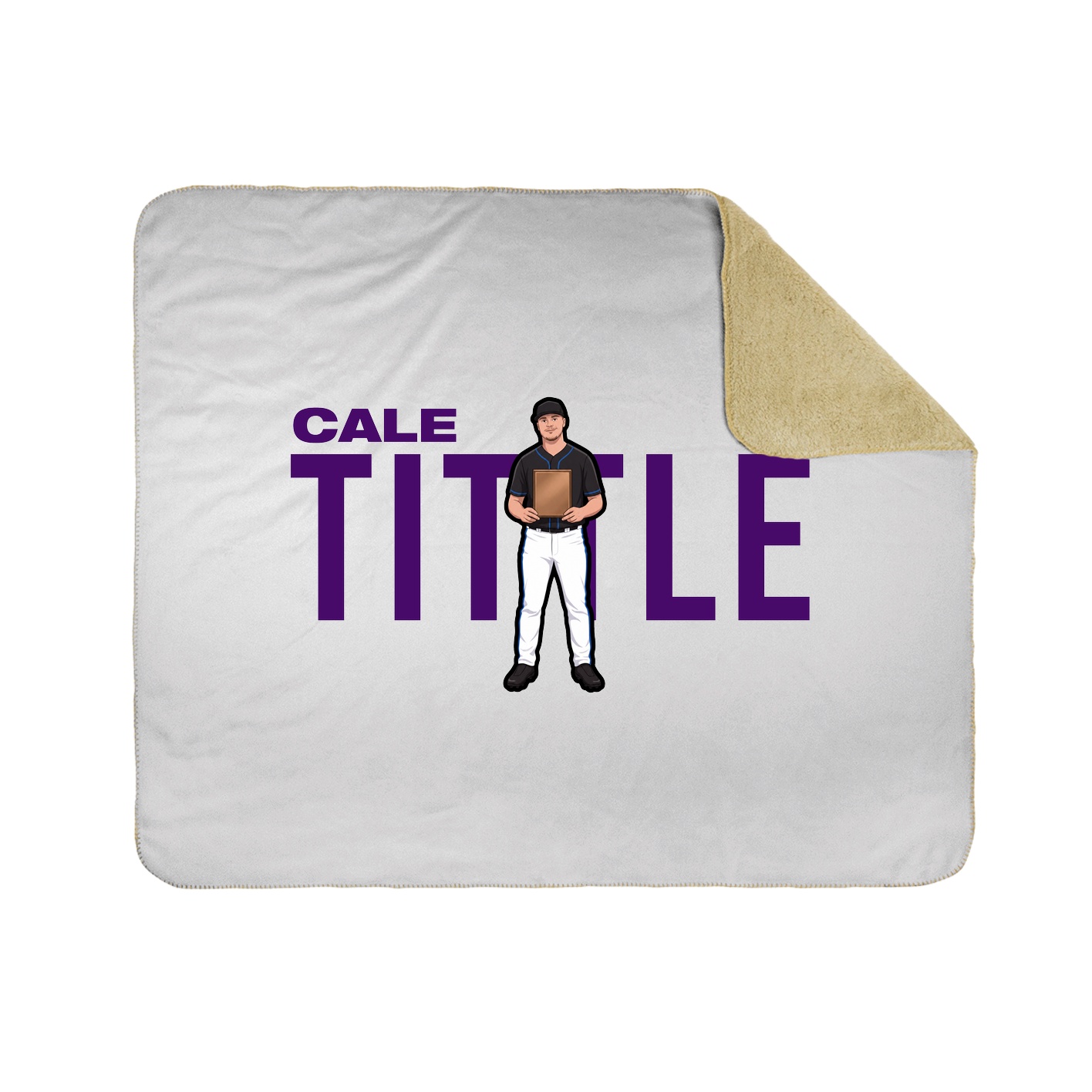 Throw Blanket — Player Name in White