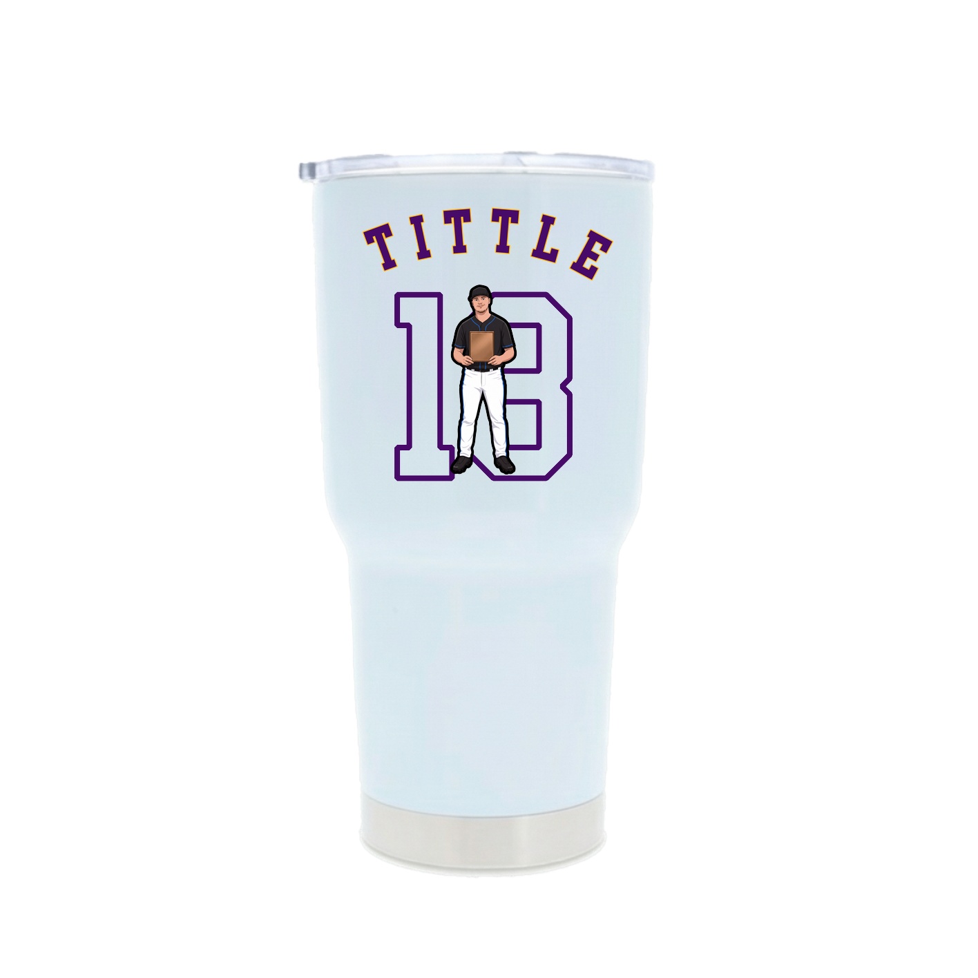 30oz Stainless Steel Tumbler — Shirsey Arch in White