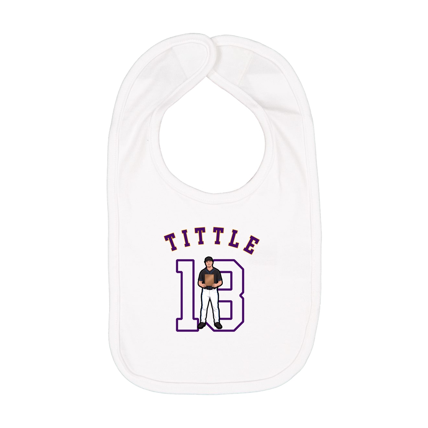 Infant Bib — Shirsey Arch in White