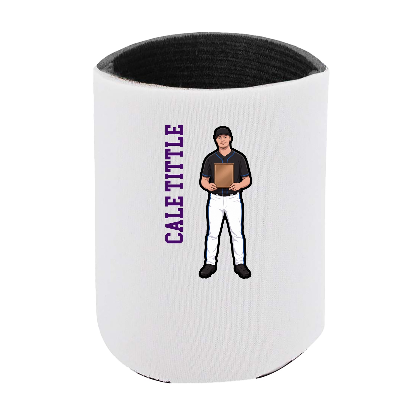 Can Holder — Name Vertical in White