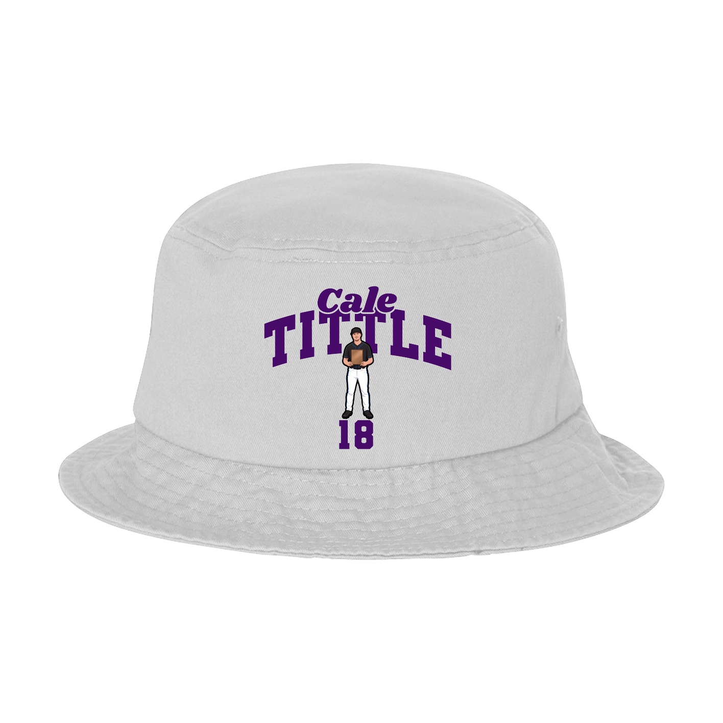 Bucket Cap — Signature Arch in White