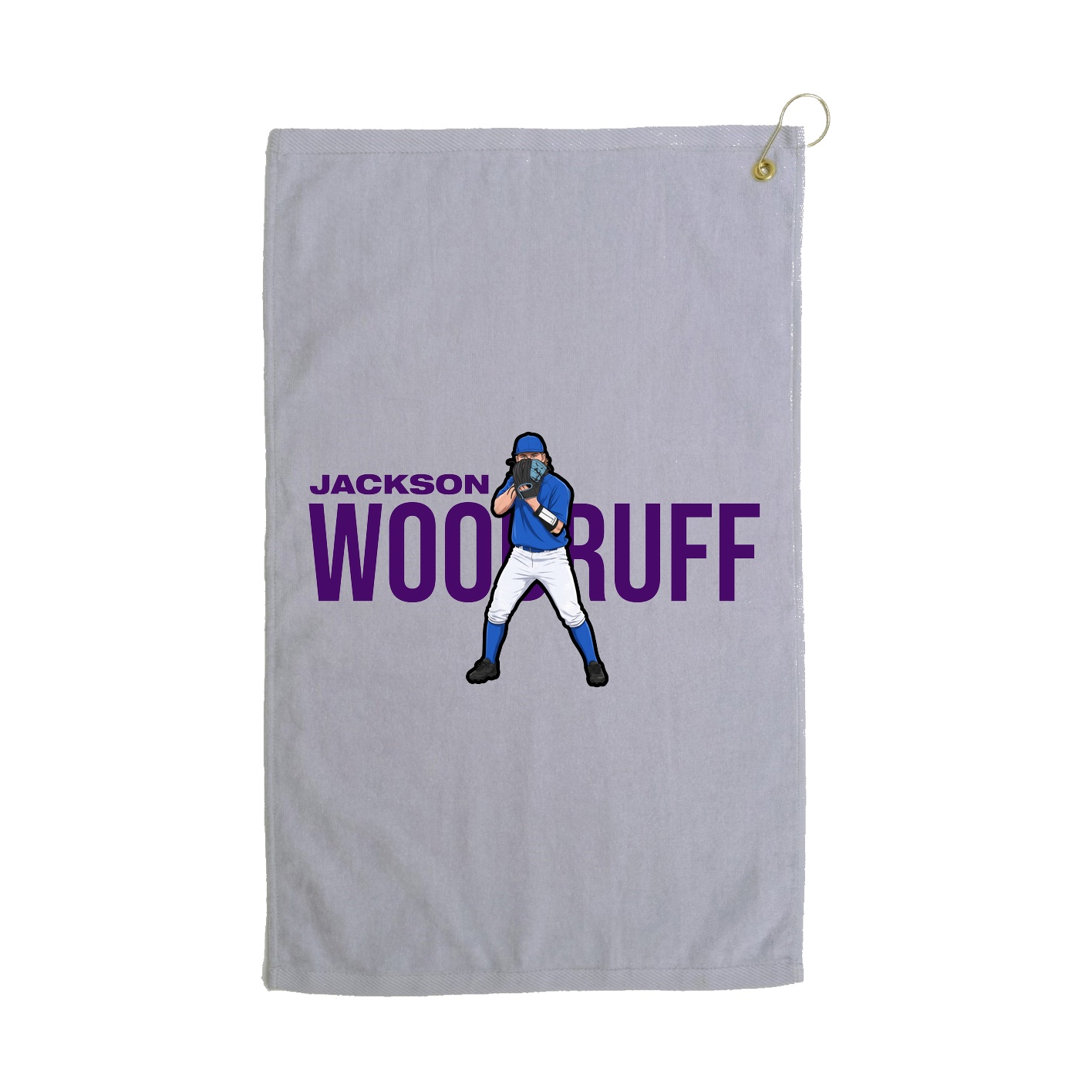 Golf Towel — Player Name in Grey